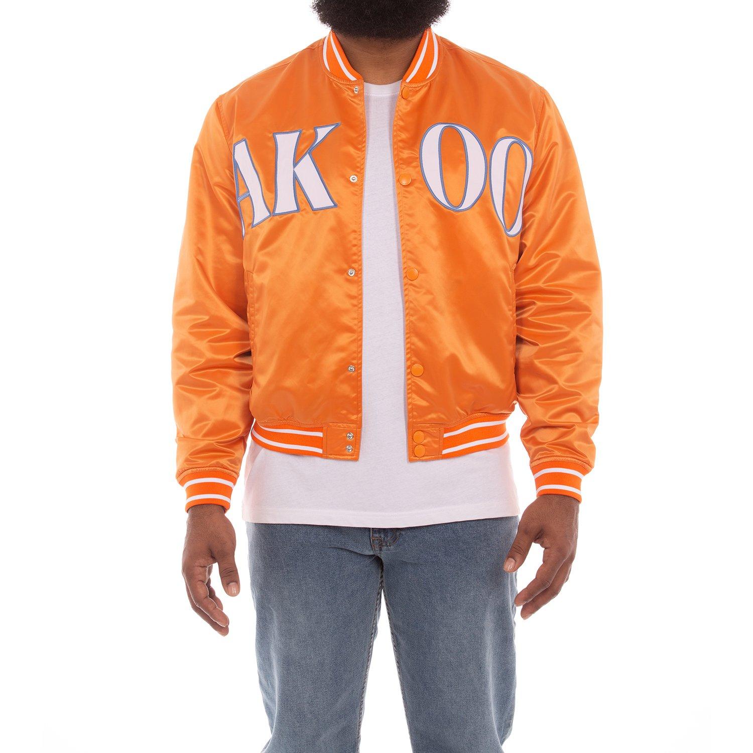 AKOO Men's Street Lights Satin Jacket - ORANGE