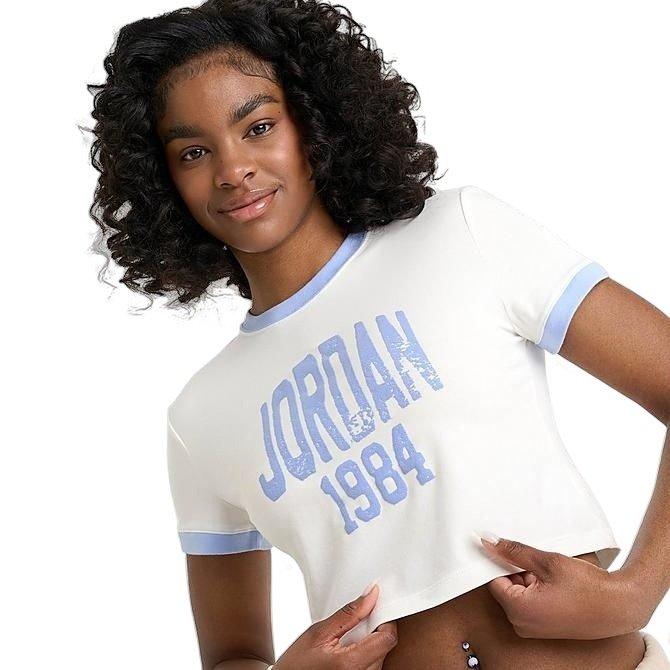 Jordan Women's Slip Crop Graphic T-Shirt - SAIL Thumbnail View 5