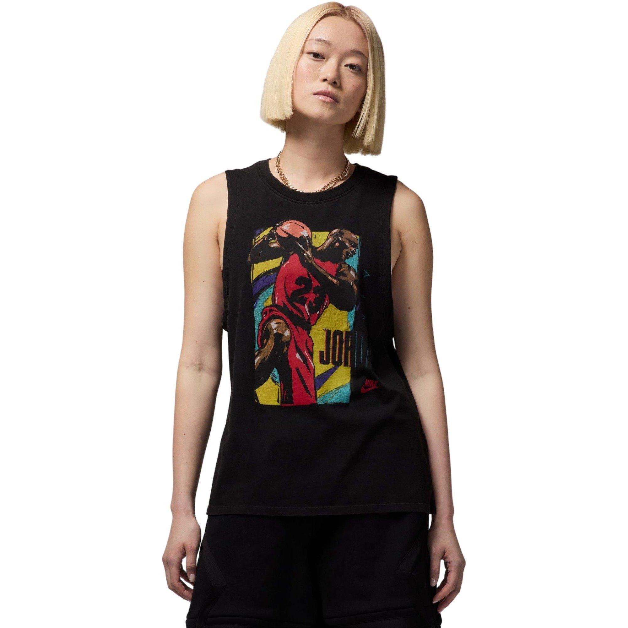Jordan Women's Sleeveless Graphic Tank - BLACK Thumbnail View 1