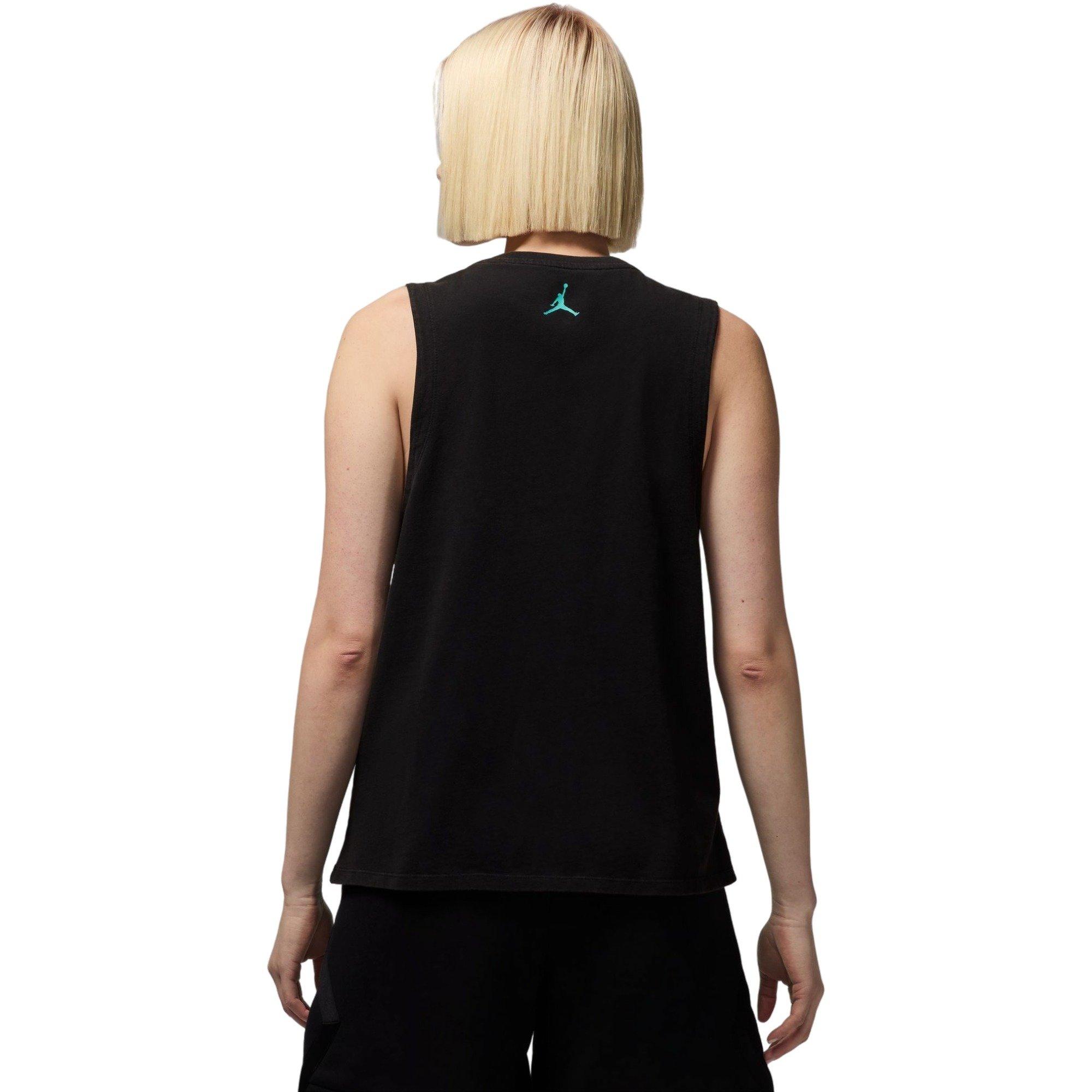 Jordan Women's Sleeveless Graphic Tank - BLACK Thumbnail View 2