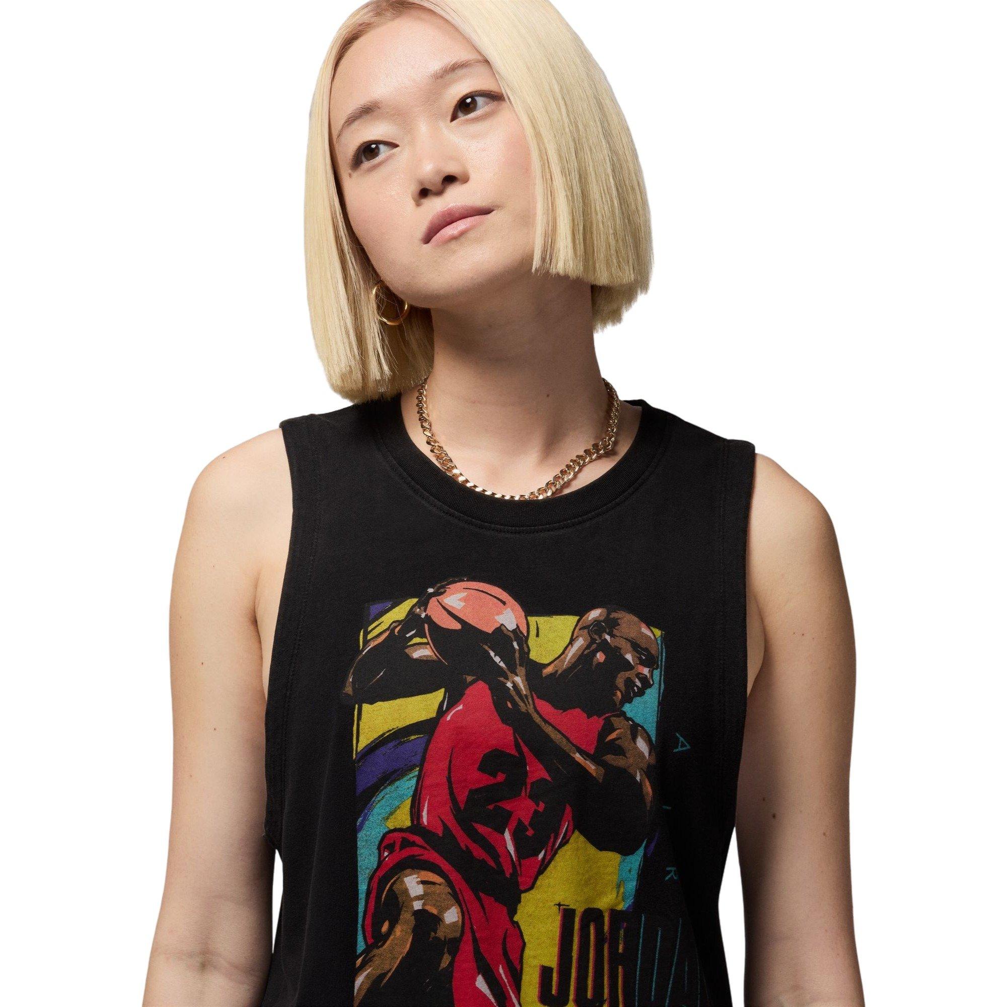 Jordan Women's Sleeveless Graphic Tank - BLACK Thumbnail View 3