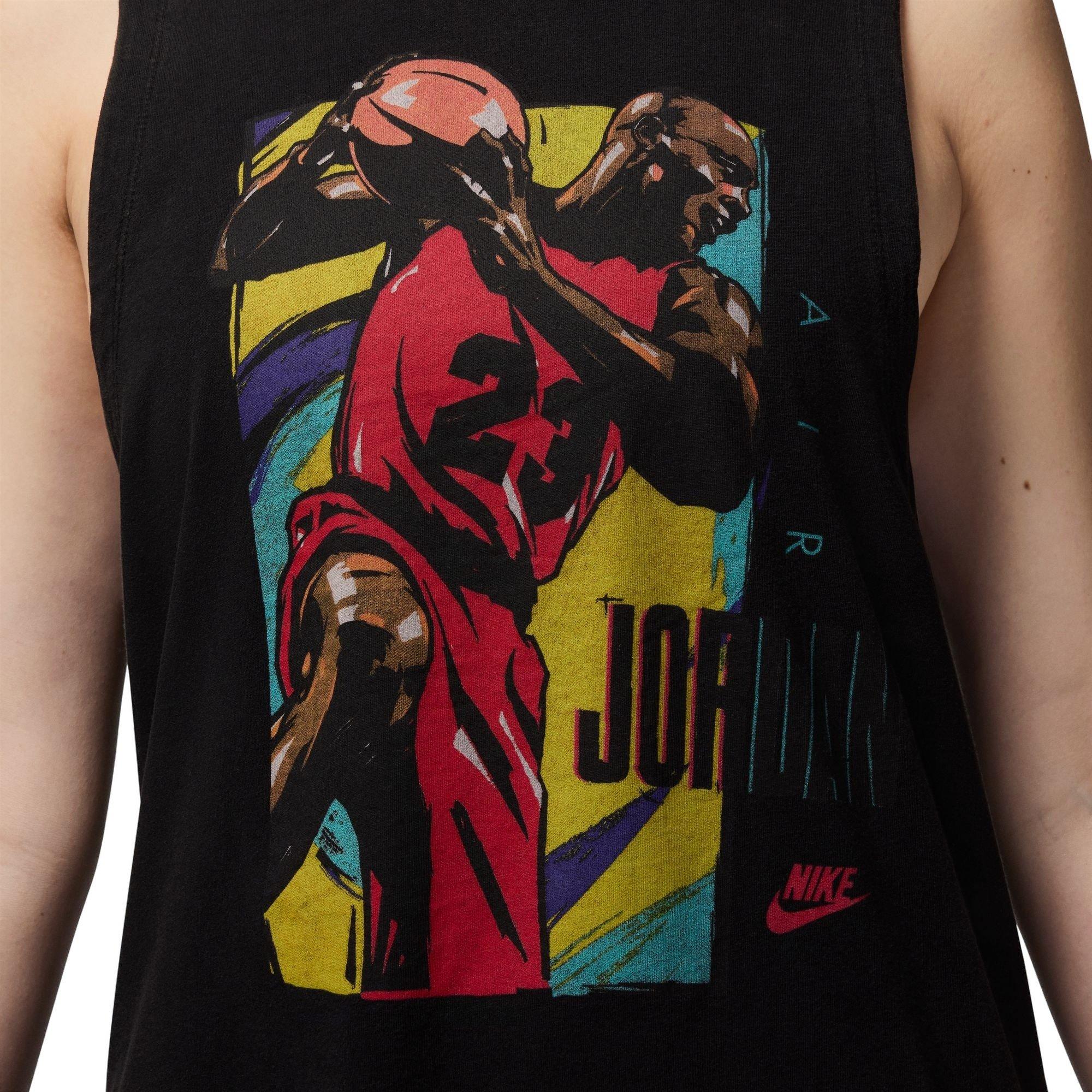 Jordan Women's Sleeveless Graphic Tank - BLACK Thumbnail View 4