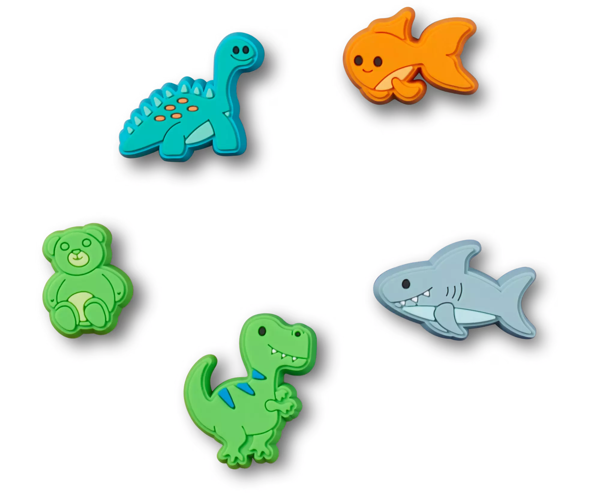 Crocs Cartoon Animal Jibbitz Charms-5PK - AS SHOWN