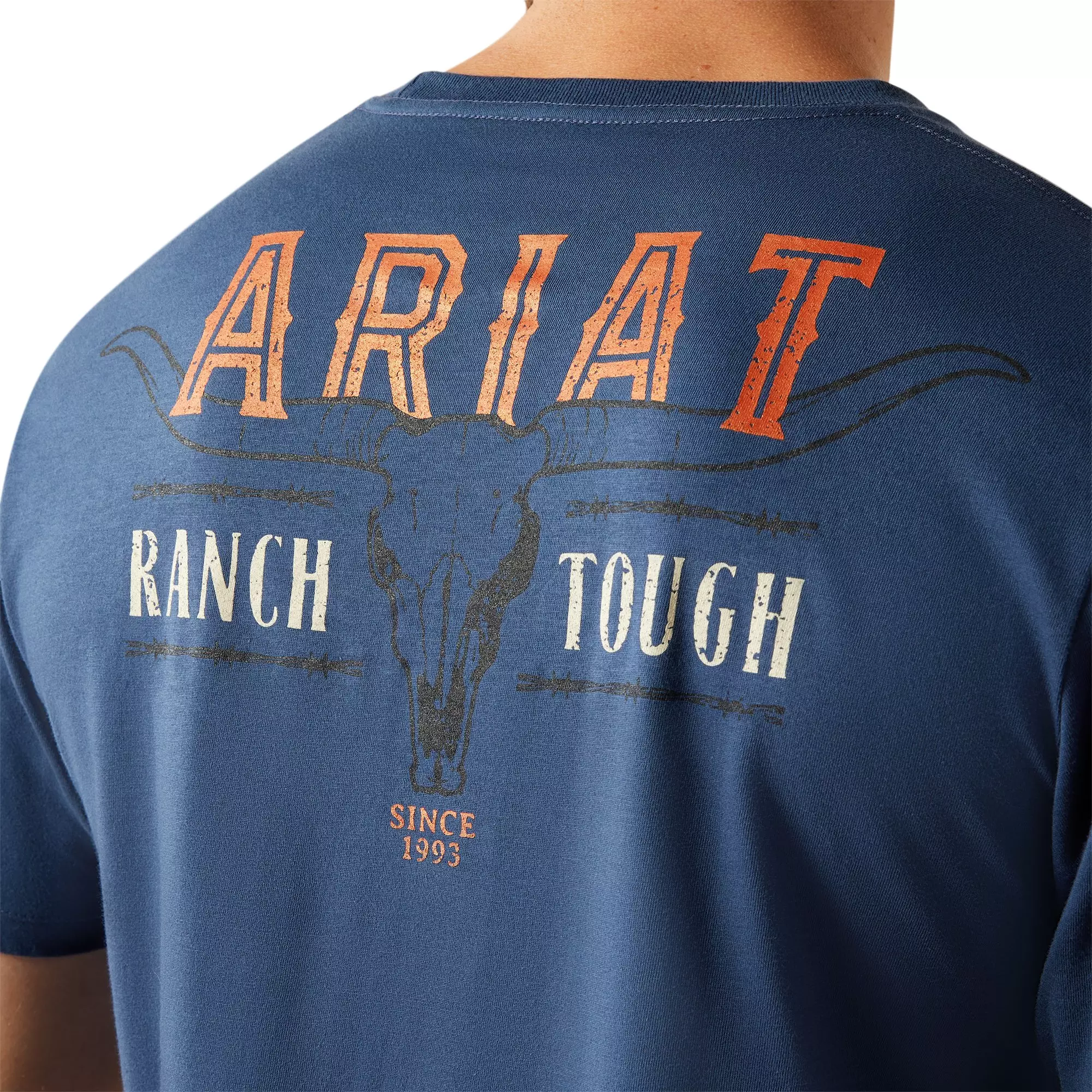 Ariat Men's Ranch Tough Tee - Blue - BLUE