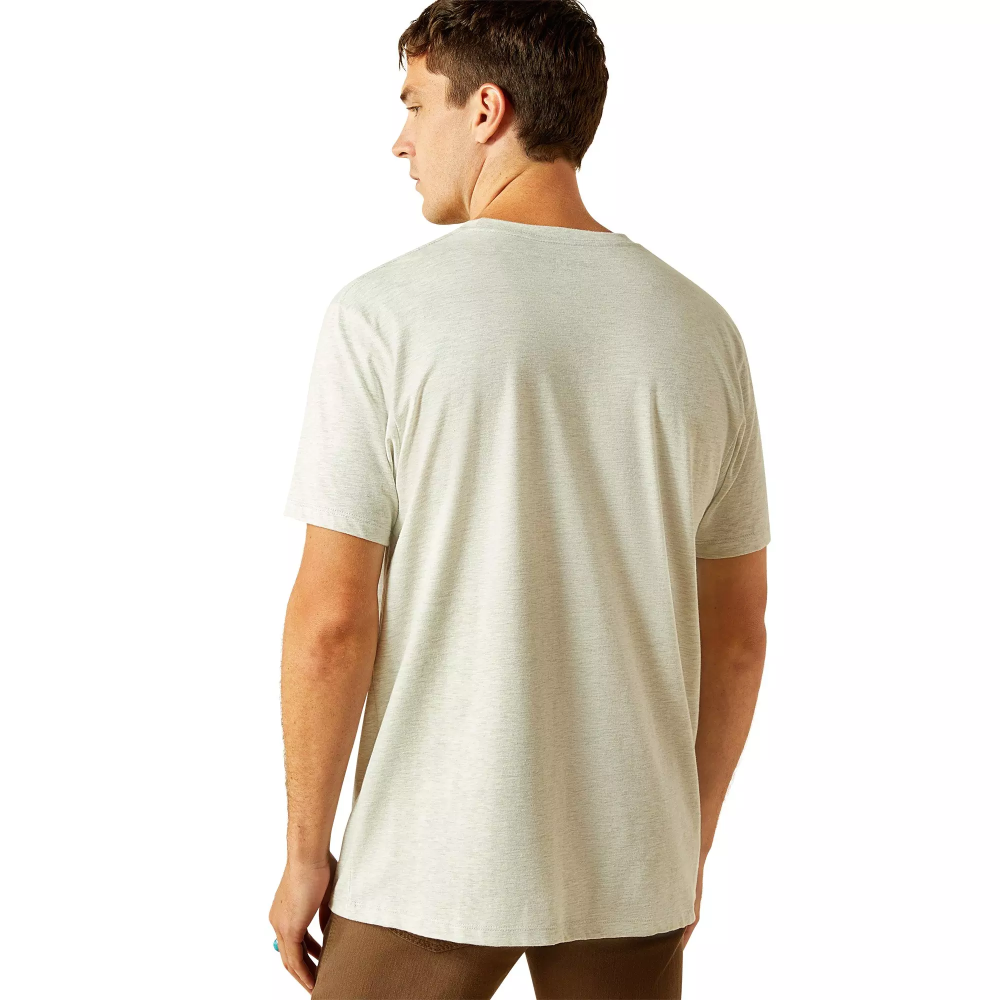 Ariat Men's Bronc Pocket Tee - Grey - GREY