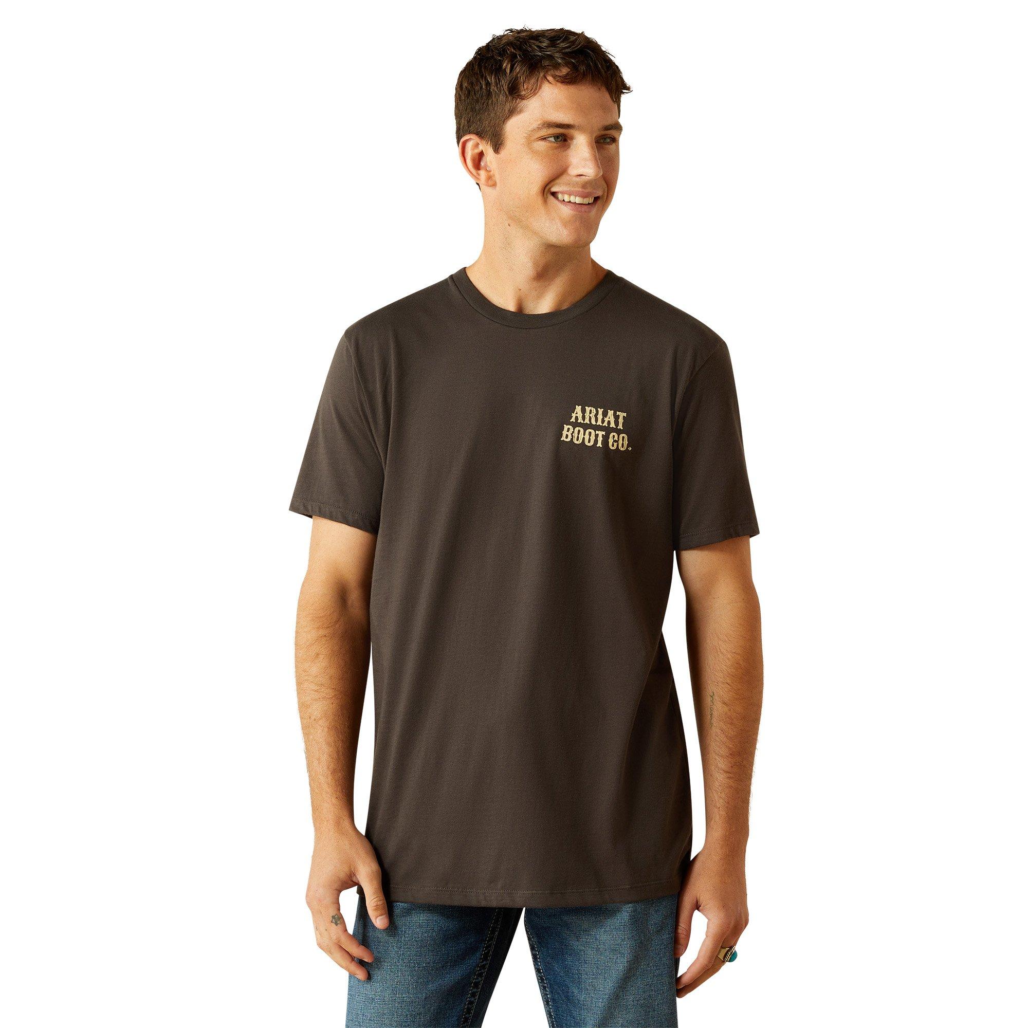 Ariat Men's Cocky Cowboy Tee - Black - BLACK Thumbnail View 1