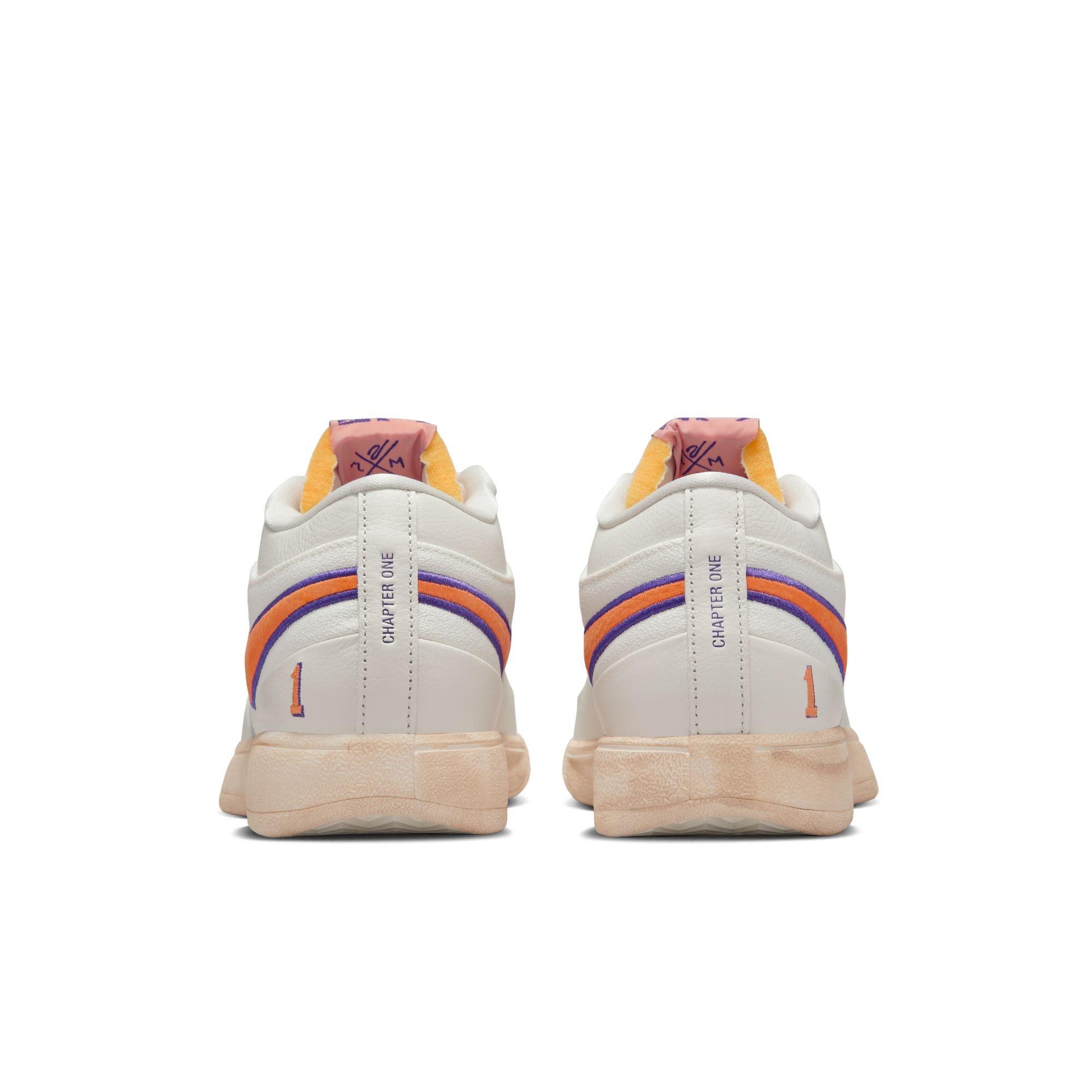 Nike Book 1 "Valley" Men's Basketball Shoe - SAIL/CLAY ORANGE/COURT PURPLE Thumbnail View 9