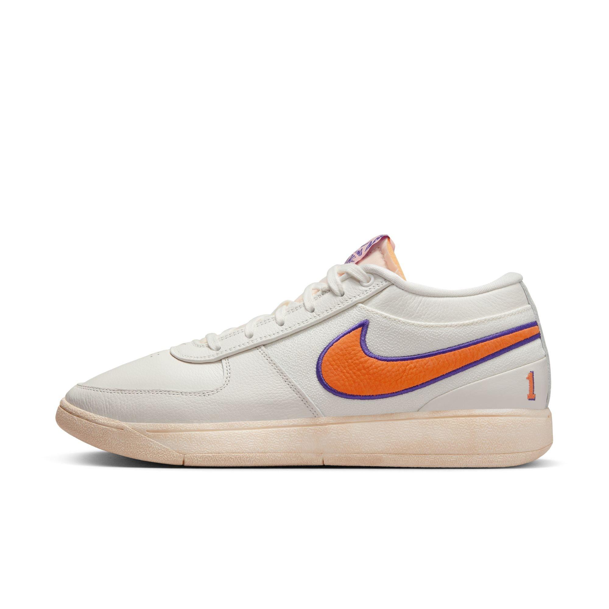 Nike Book 1 "Valley" Men's Basketball Shoe - SAIL/CLAY ORANGE/COURT PURPLE Thumbnail View 7