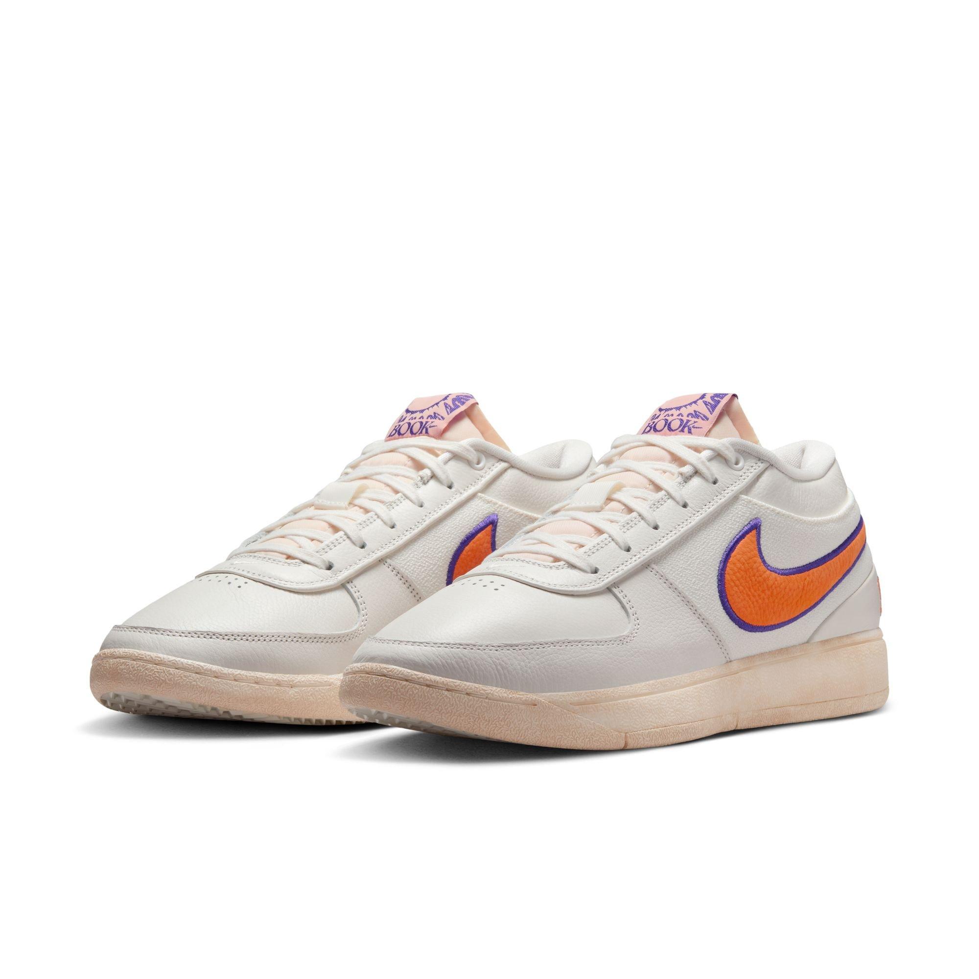 Nike Book 1 "Valley" Men's Basketball Shoe - SAIL/CLAY ORANGE/COURT PURPLE Thumbnail View 3