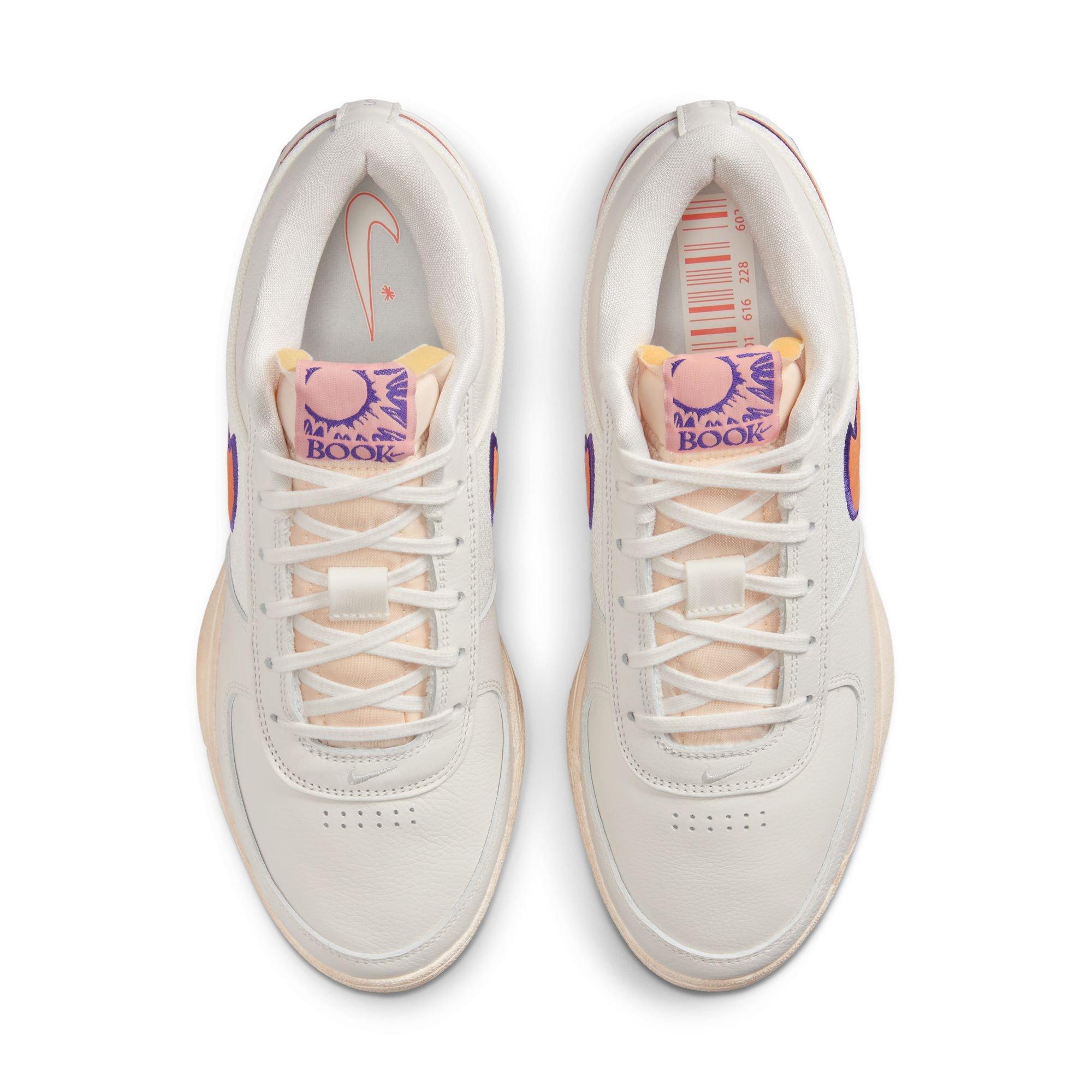 Nike Book 1 "Valley" Men's Basketball Shoe - SAIL/CLAY ORANGE/COURT PURPLE Thumbnail View 10