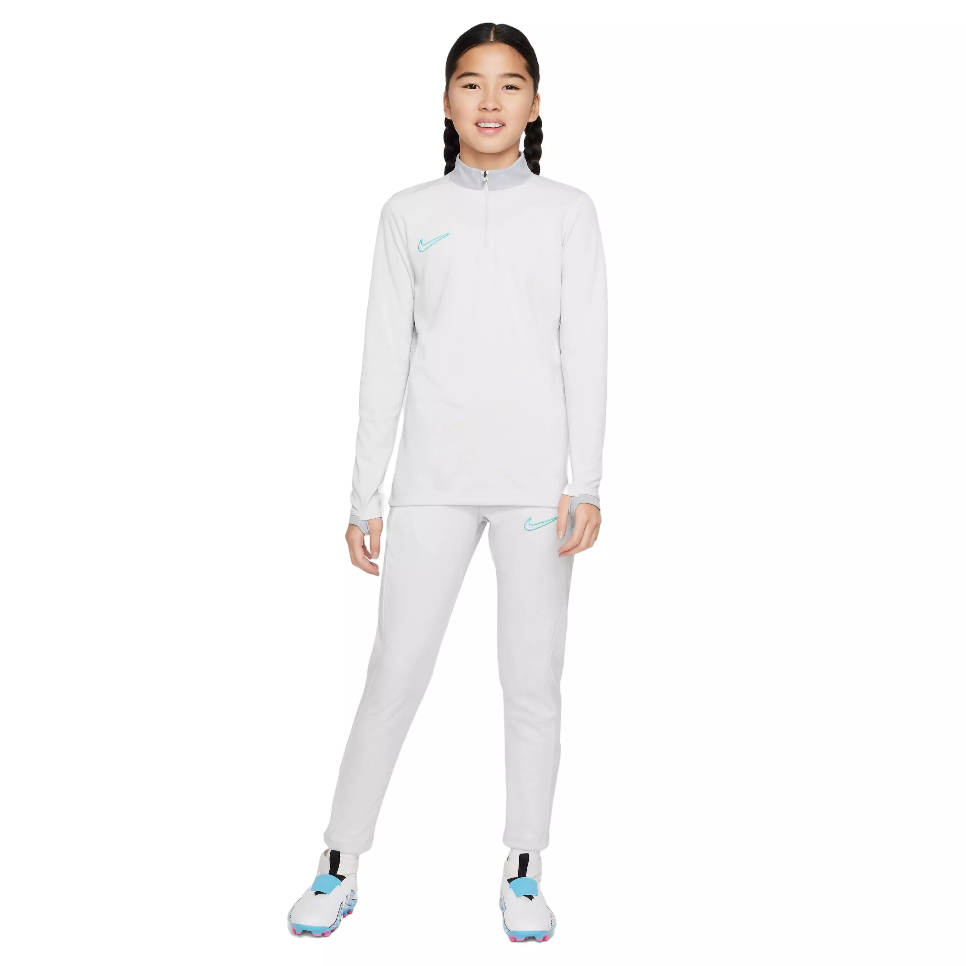 Nike Big Kids' ACD25 Long-Sleeve 1/4-Zip Soccer Drill Top -Grey - GREY