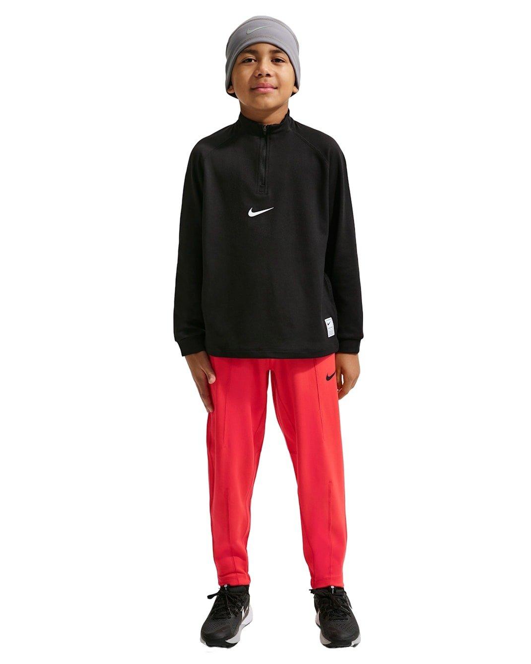 Nike Big Boys' Pro Dri-FIT Fleece Pants - Red - RED Thumbnail View 1