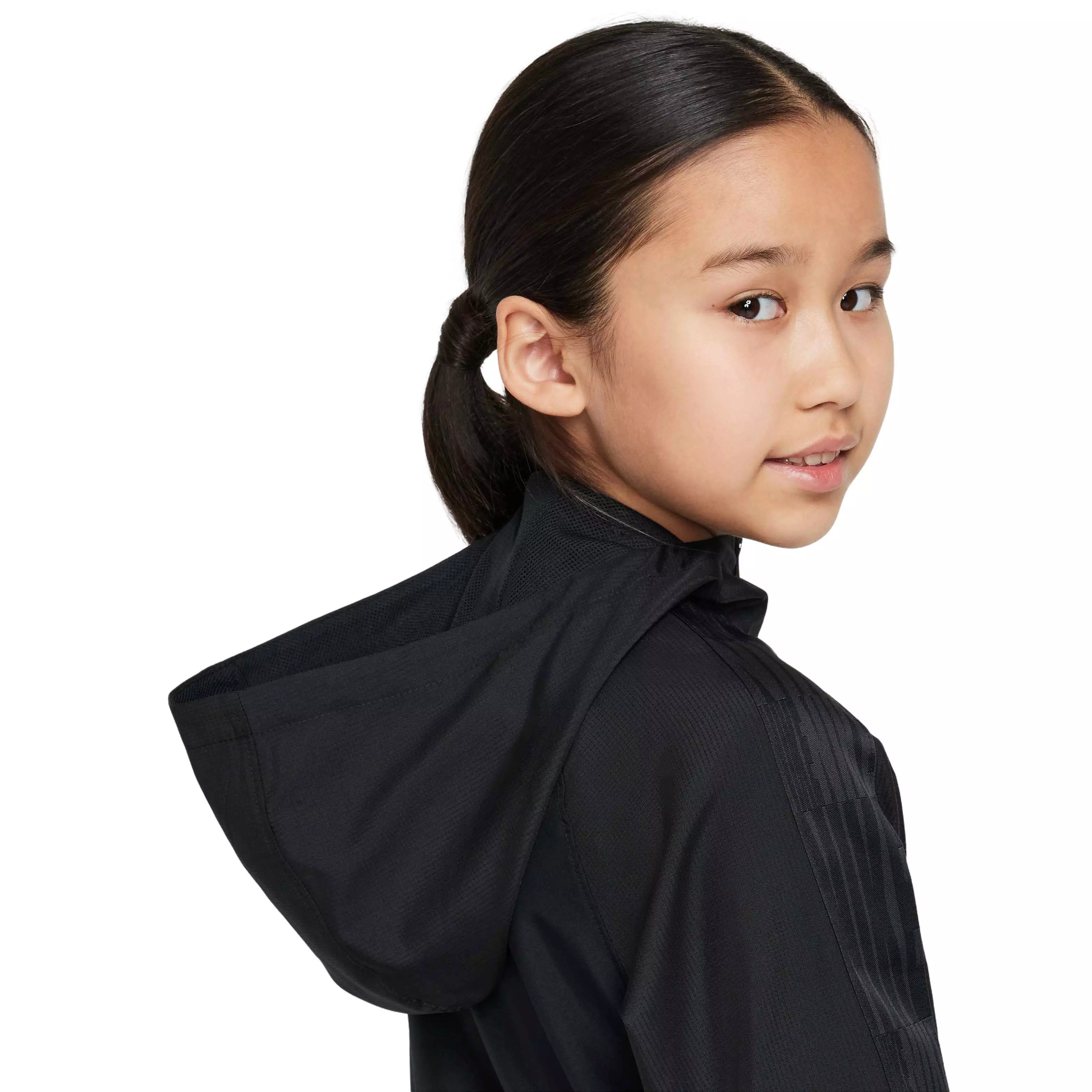 Nike Big Kids' Academy 1/2-Zip Hooded Football Tracksuit Jacket - BLACK