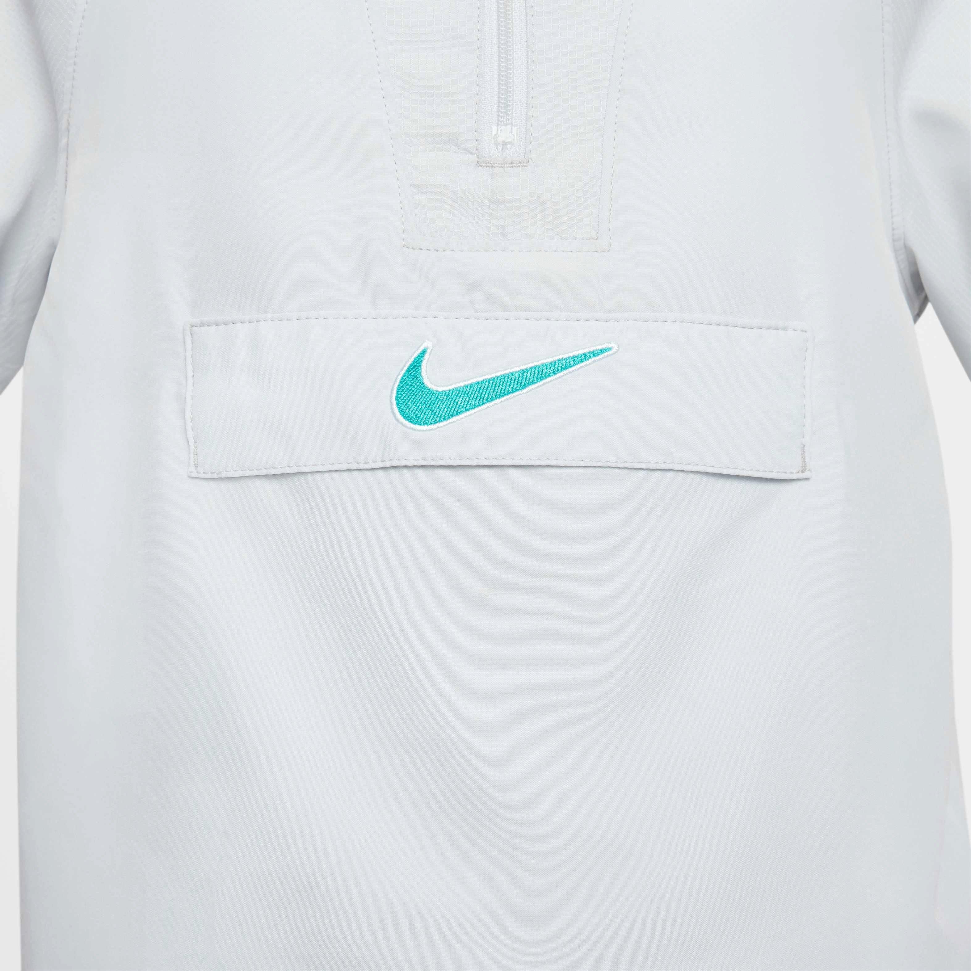 Nike Big Kids' Academy 1/2-Zip Hooded Football Tracksuit Jacket - GREY Thumbnail View 4