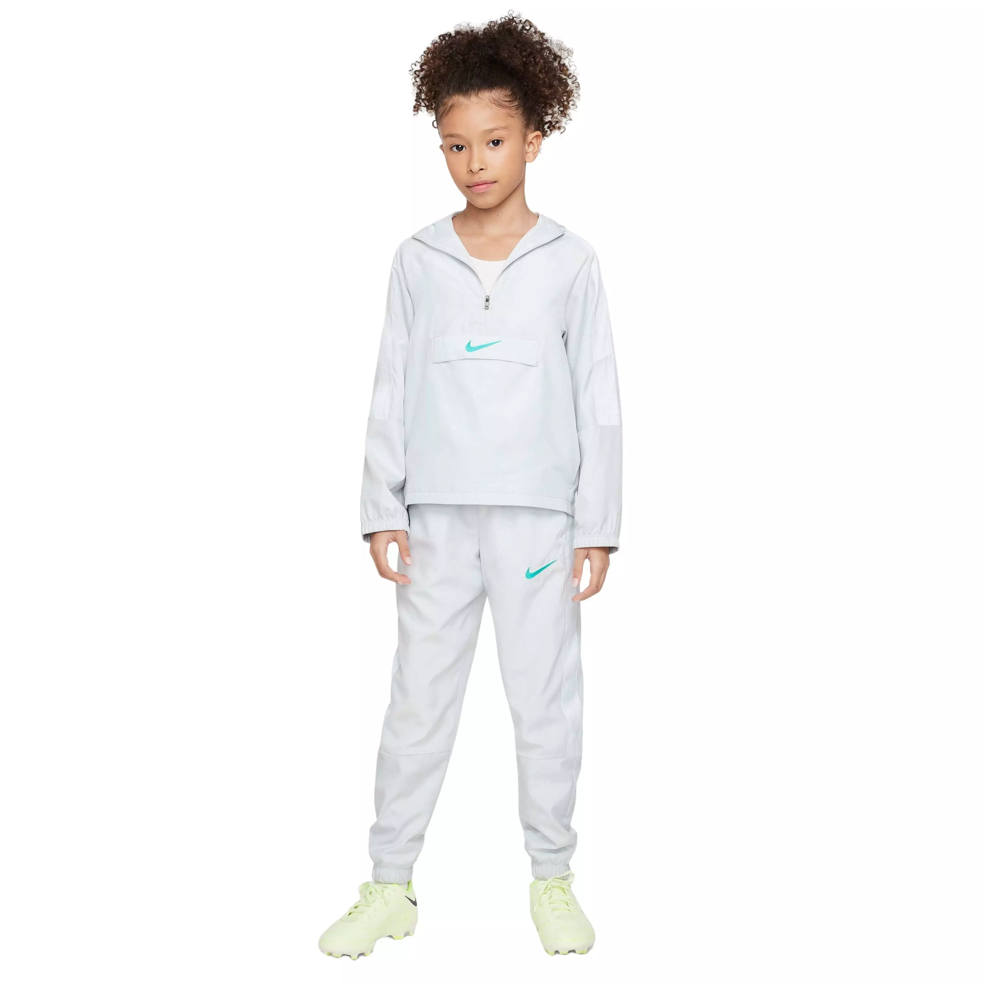 Nike Big Kids' Academy 1/2-Zip Hooded Football Tracksuit Jacket - GREY