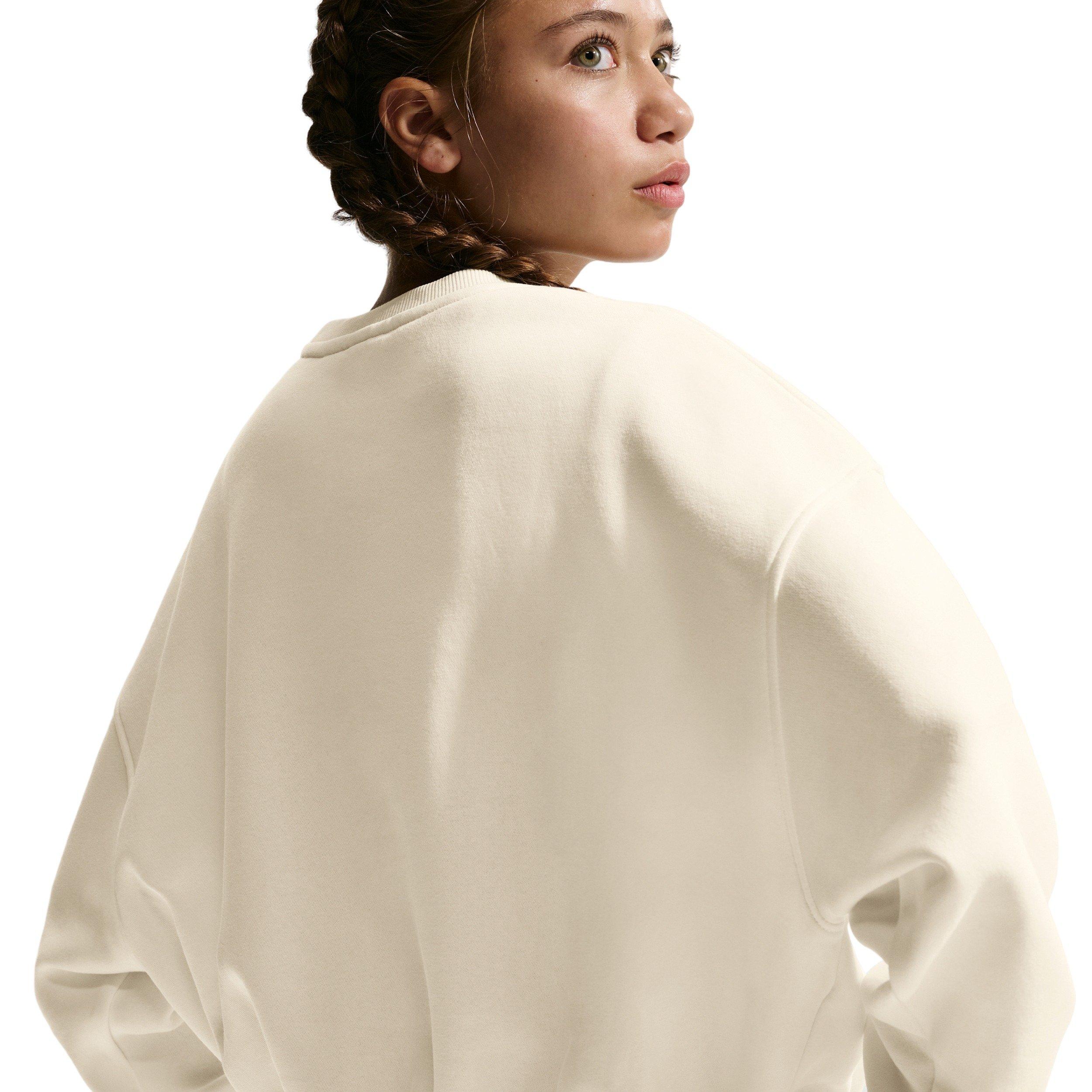 Nike Big Girls' Sportswear Club Fleece Boxy Graphic Crew-Neck Sweatshirt - Soft Pearl - SOFT PEARL Thumbnail View 2