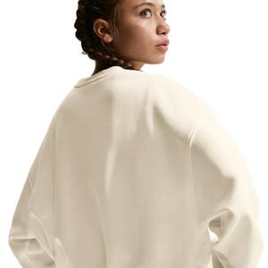 Nike Big Girls' Sportswear Club Fleece Boxy Graphic Crew-Neck Sweatshirt -Soft Pearl