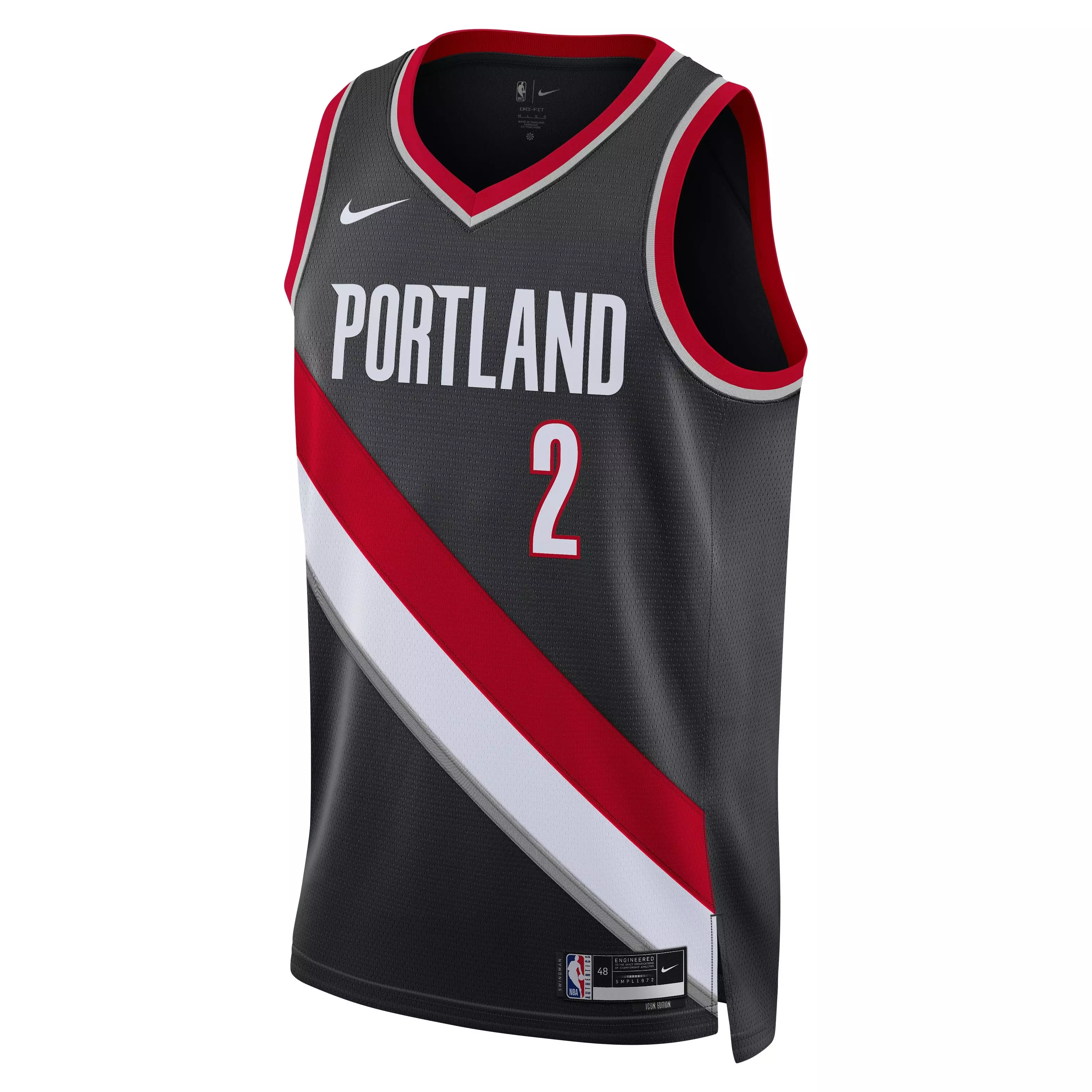 Nike Men's Portland Trail Blazers Dri-FIT NBA Swingman Jersey - Black - BLACK