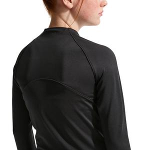 Nike Big Girls' Pro Dri-FIT Half-Zip Long Sleeve Top -Black