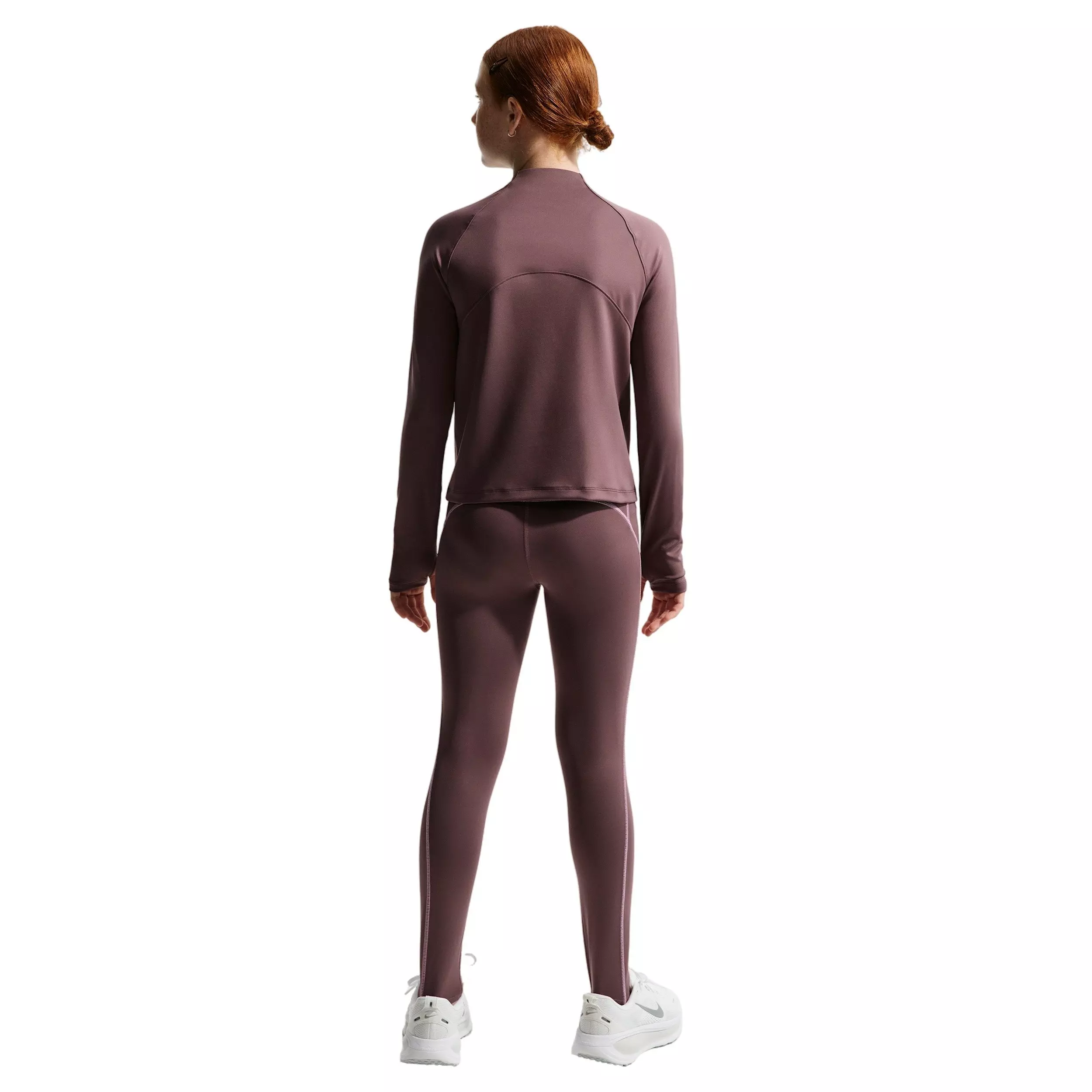 Nike Big Girls' Pro Dri-FIT Half-Zip Long Sleeve Top - Tattoo Purple - TATTOO PURPLE