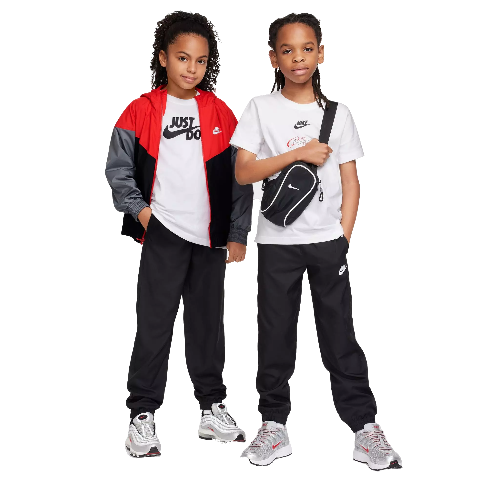 Nike Big Kids' Sportswear Club Woven Joggers - BLACK
