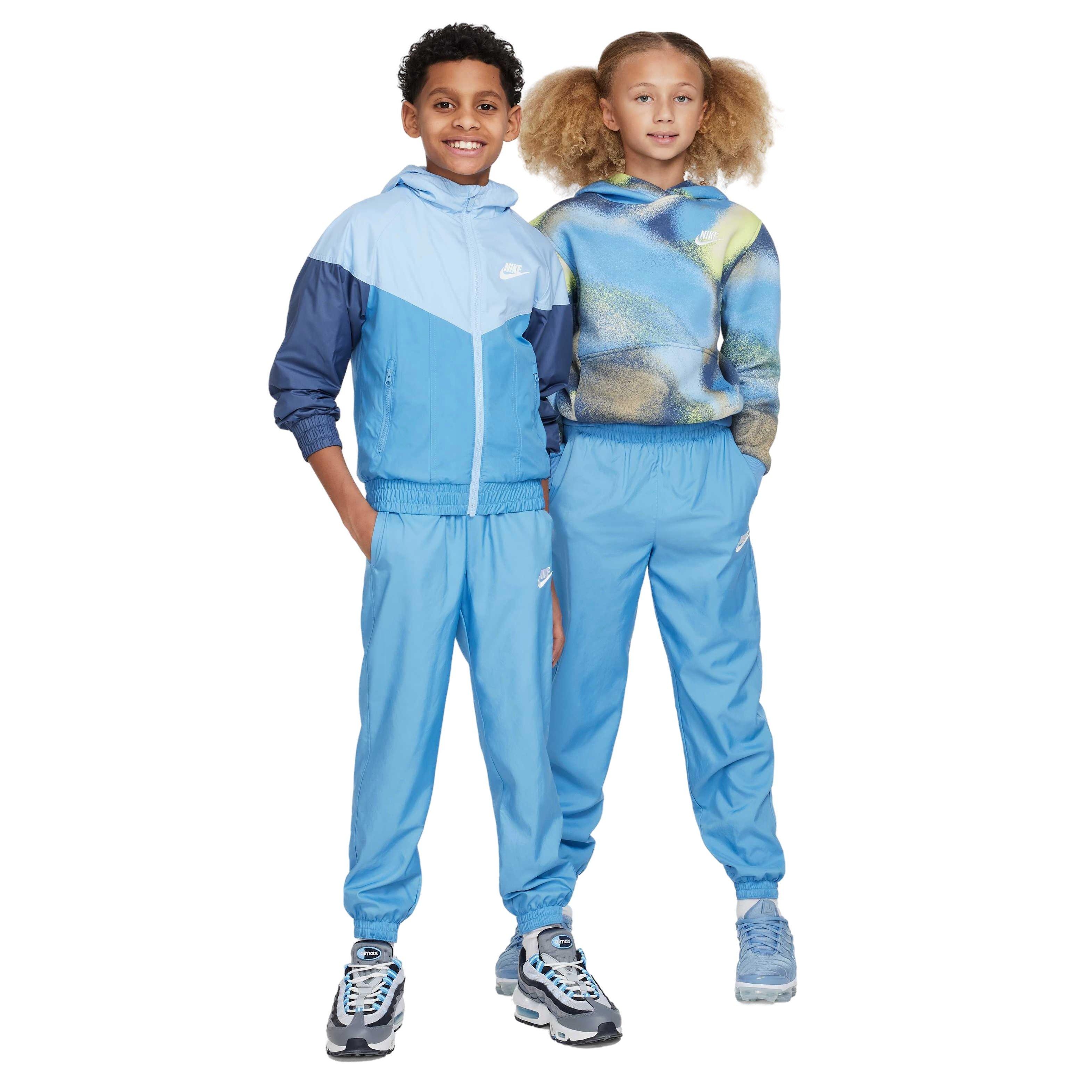 Nike Big Kids' Sportswear Club Woven Joggers - BLUE Thumbnail View 7