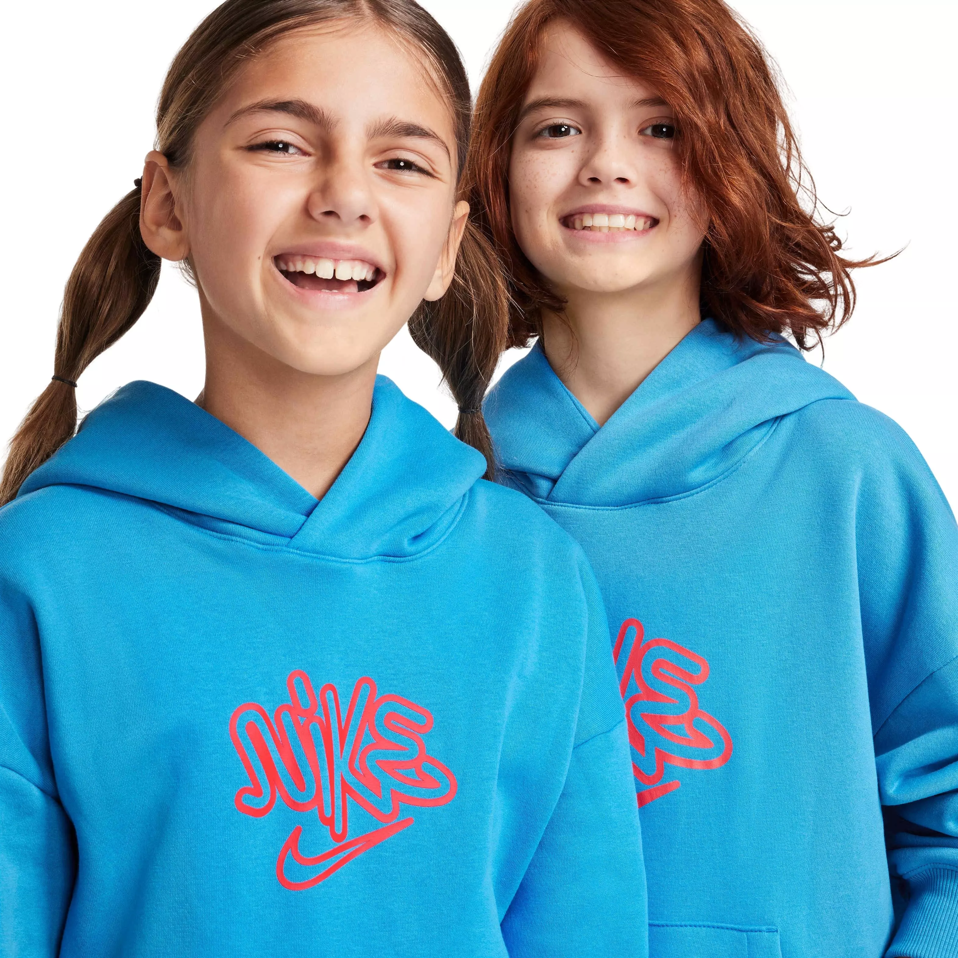 Nike Big Kids' Culture of Basketball Fleece Pullover Basketball Hoodie -Blue - BLUE