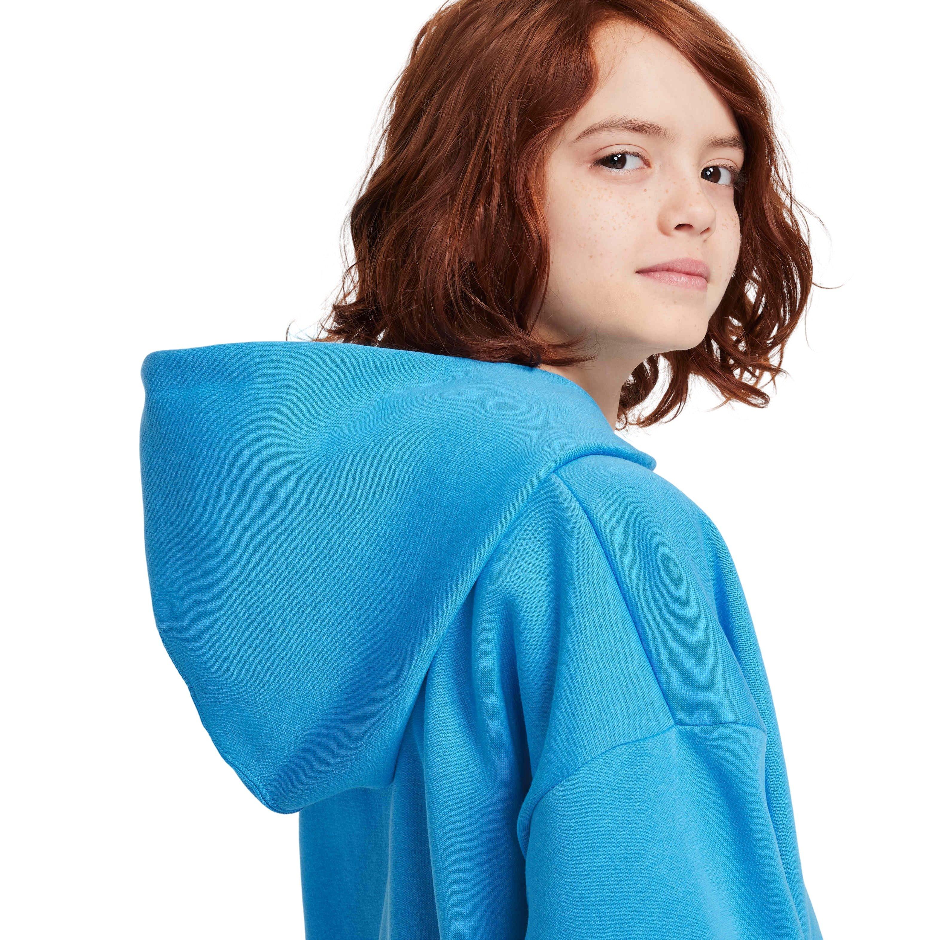 Nike Culture of Basketball Fleece Pullover Big Kids' Blue Basketball Hoodie