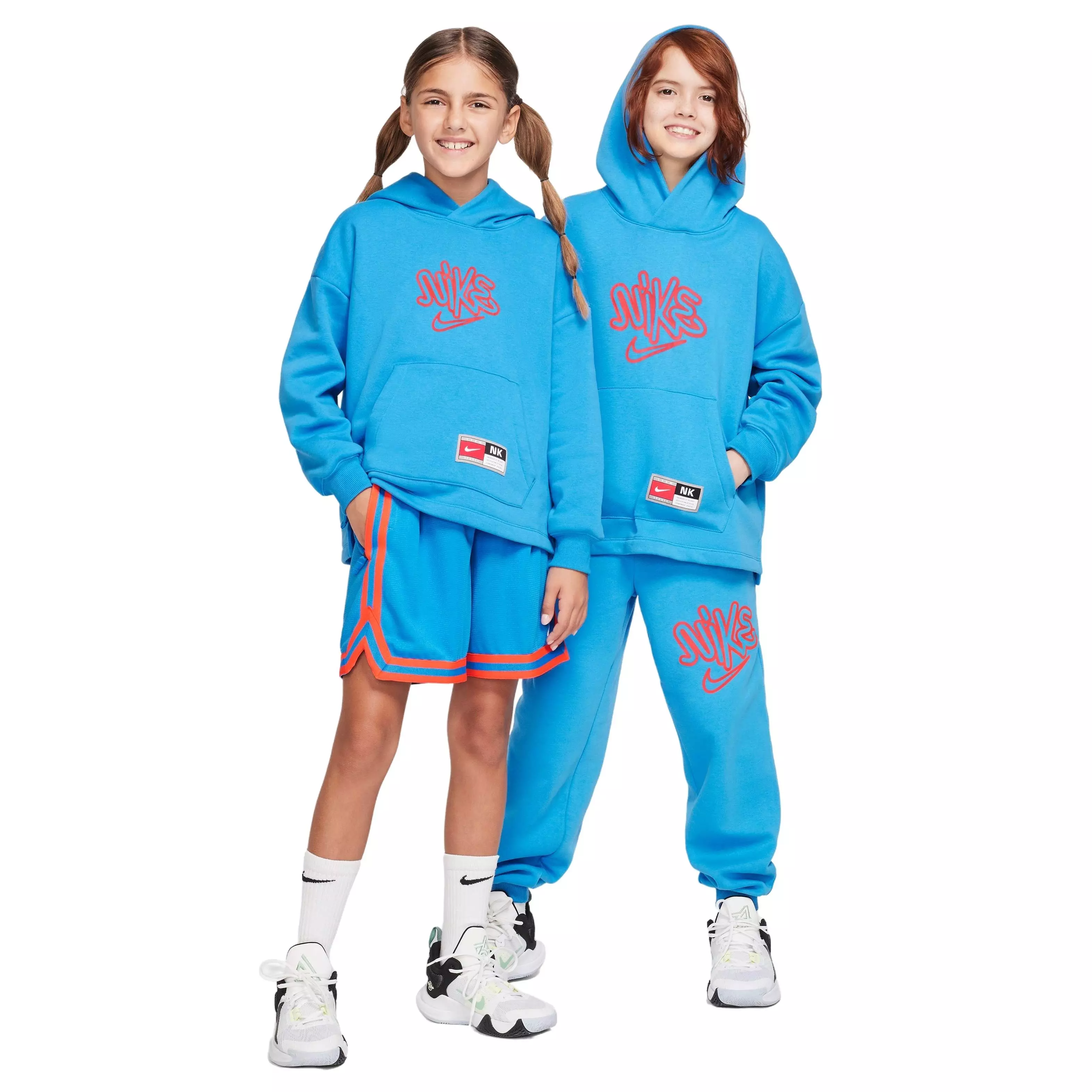 Nike Big Kids' Culture of Basketball Fleece Pullover Basketball Hoodie -Blue - BLUE