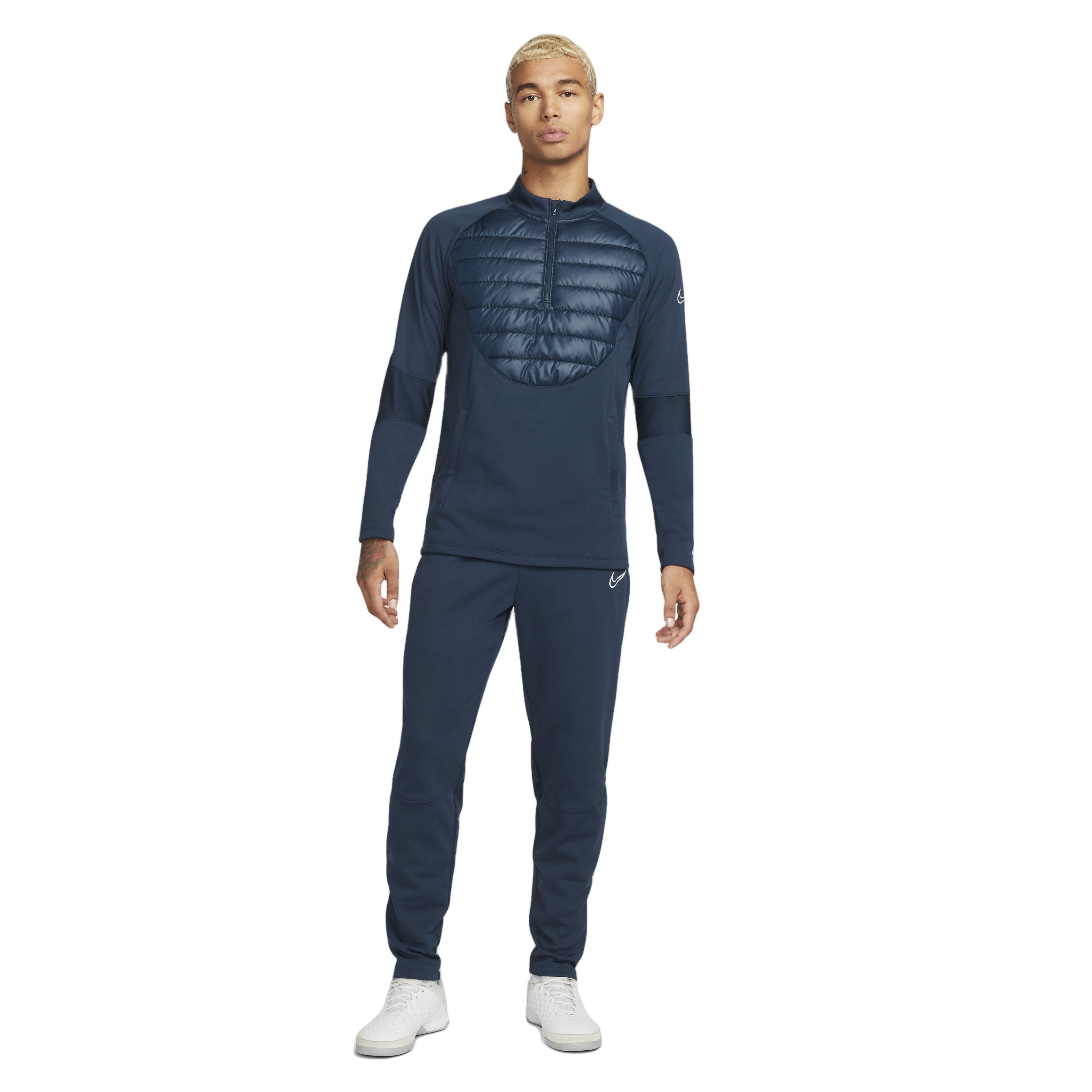 Nike Men's Therma-FIT Academy Winter Warrior Soccer Drill Top - BLUE Thumbnail View 6