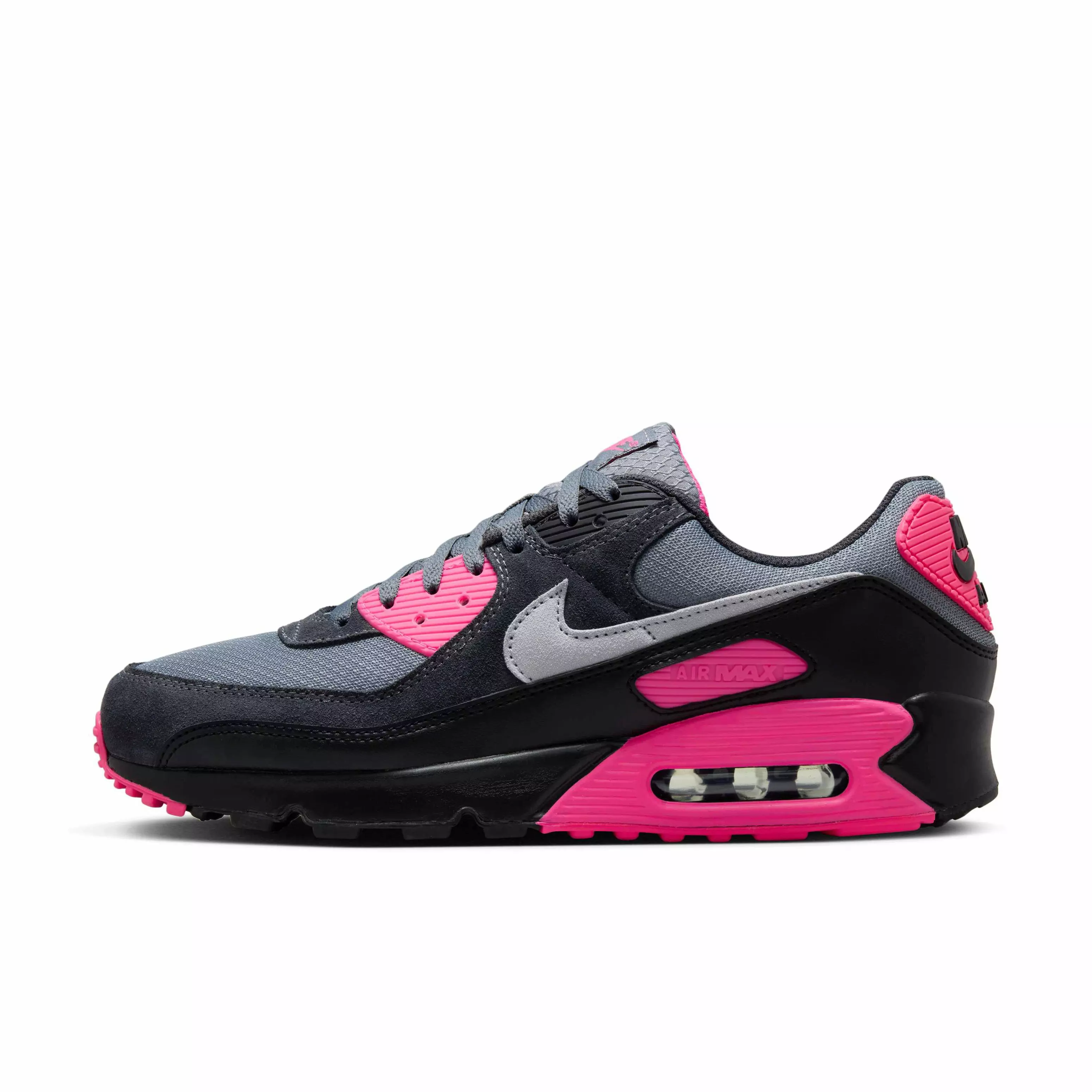 Nike Air Max 90 "Cool Grey/Hyper Pink/Black/Wolf Grey" Men's Shoe - GREY/PINK/BLACK/GREY