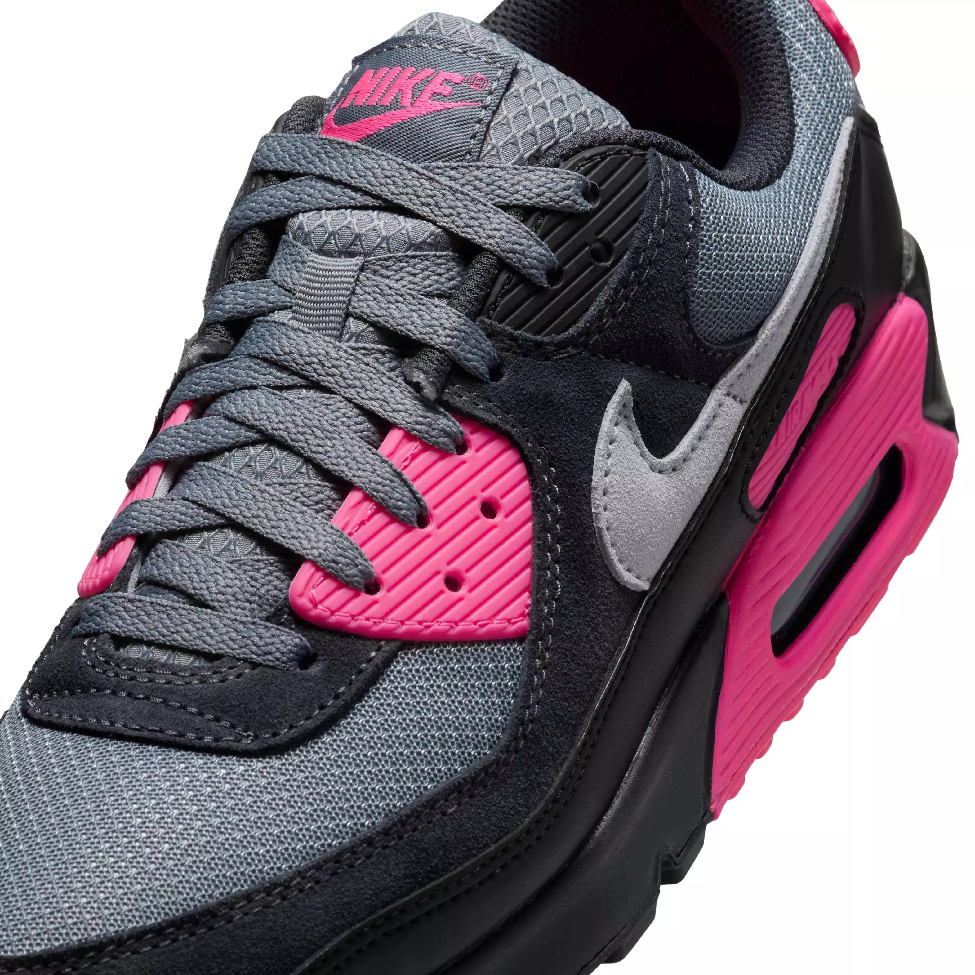Nike Air Max 90 "Cool Grey/Hyper Pink/Black/Wolf Grey" Men's Shoe - GREY/PINK/BLACK/GREY
