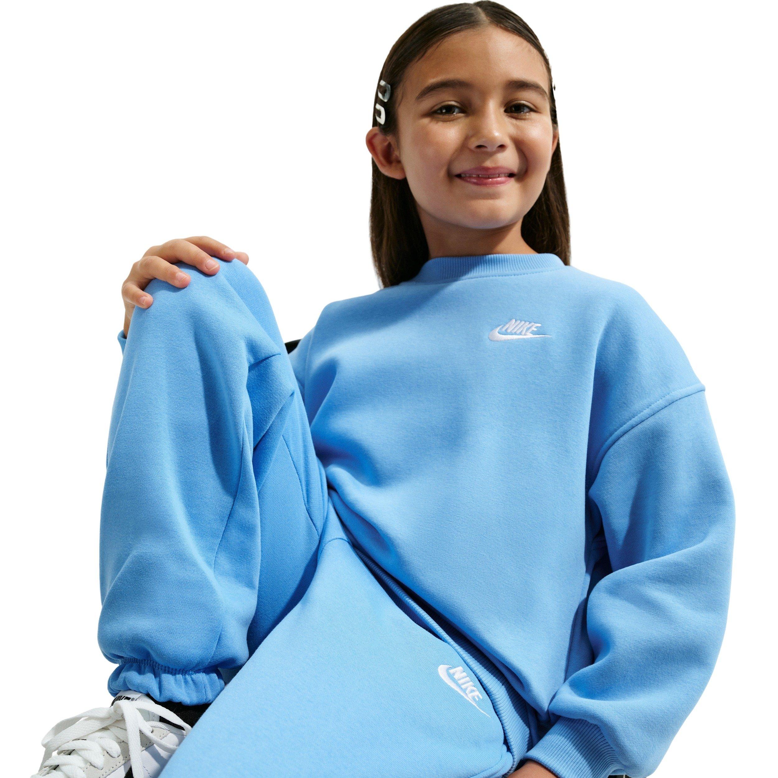 Nike Big Girls' Sportswear Club Fleece Loose Trousers -Blue - BLUE Thumbnail View 3