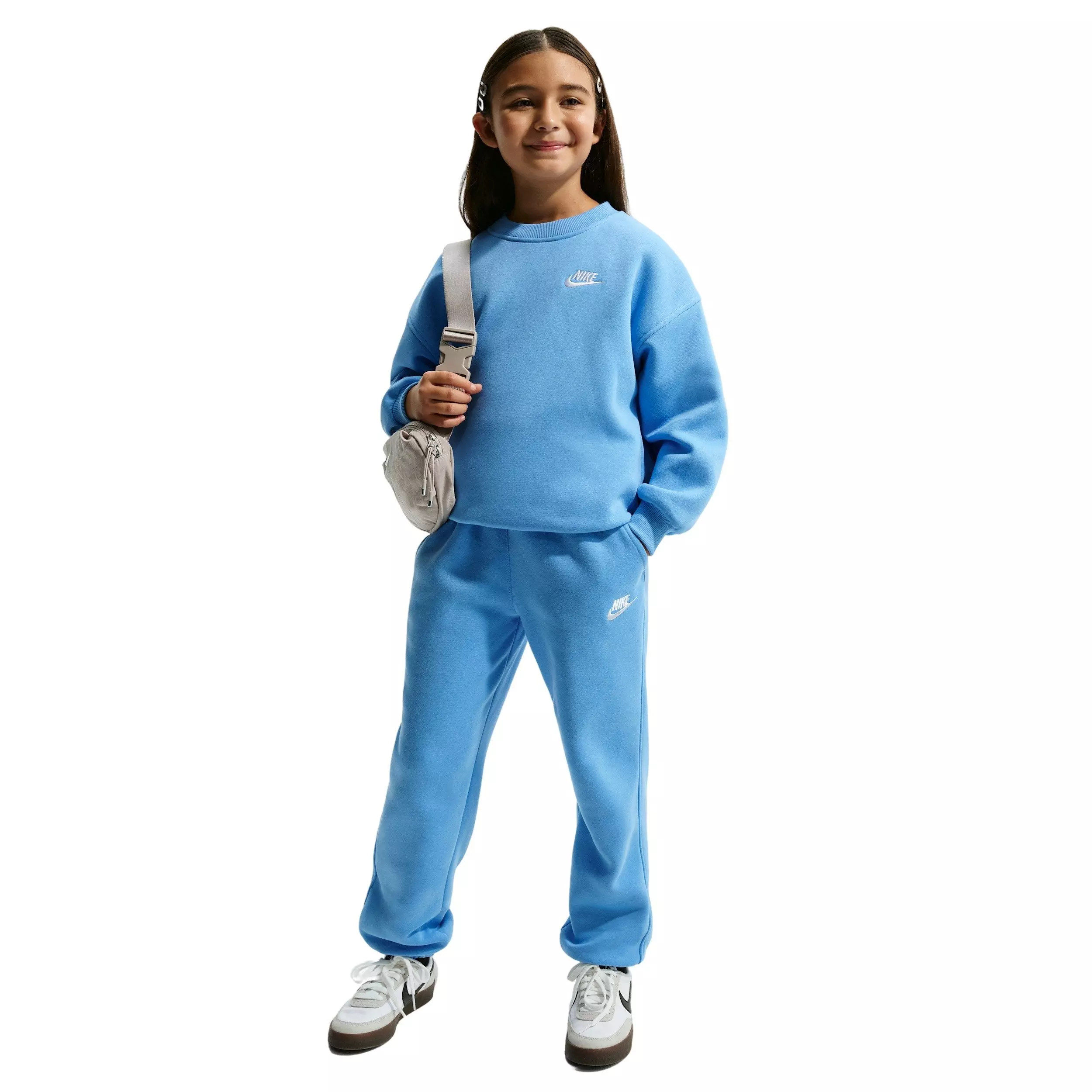 Nike Big Girls' Sportswear Club Fleece Loose Trousers -Blue - BLUE