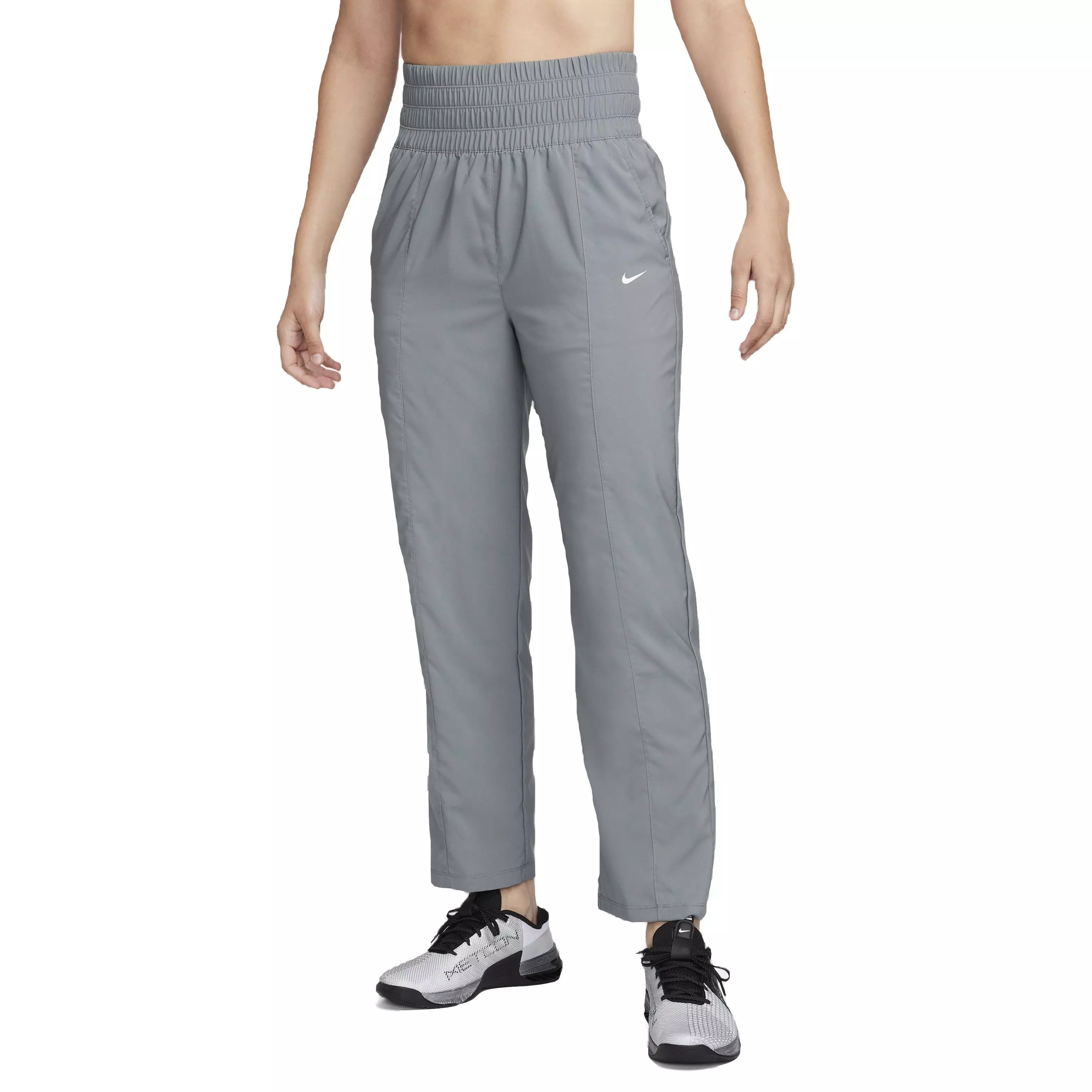 Nike Women's One Dri-FIT Ultra High-Waisted Pants -Grey - GREY