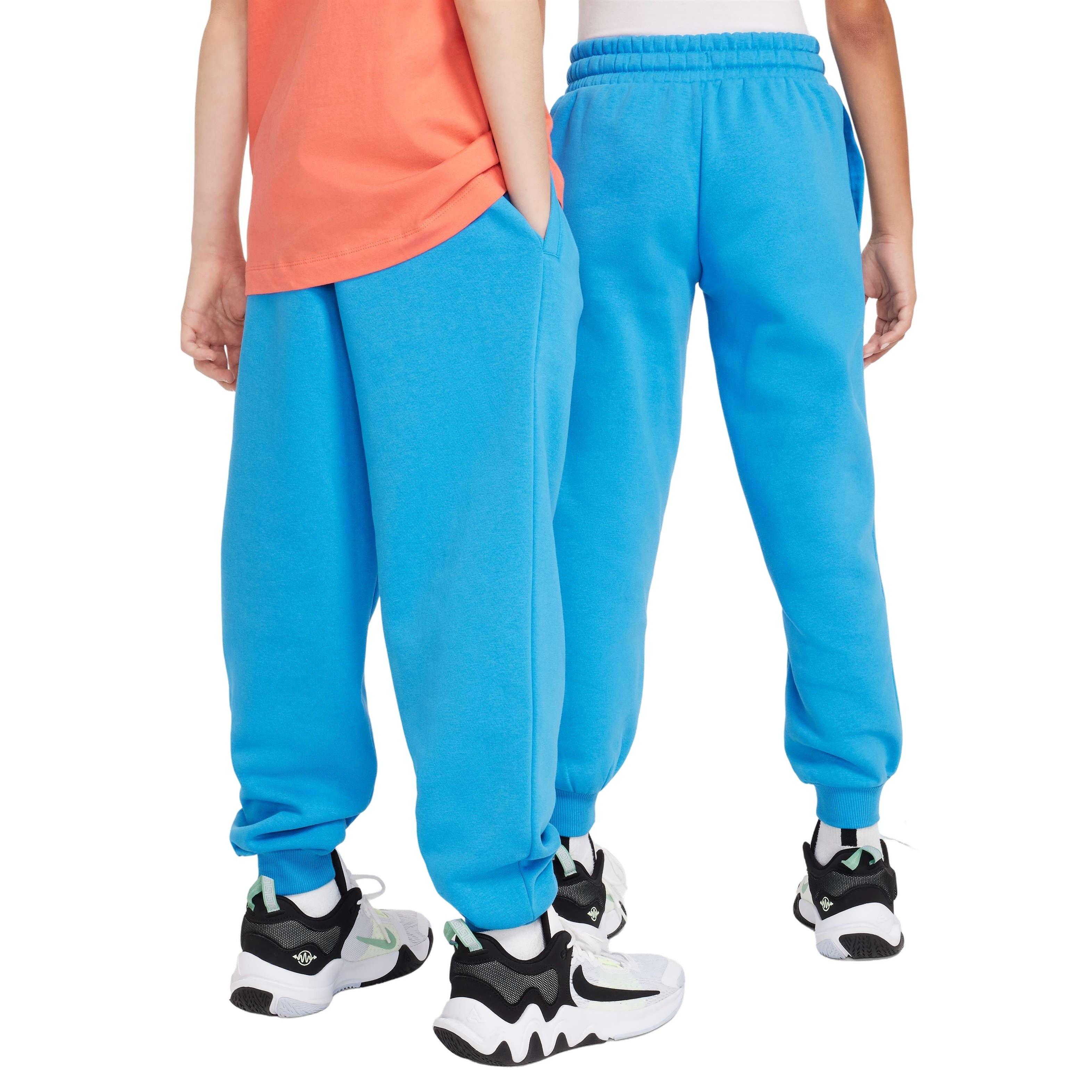 Nike Big Kids' Culture of Basketball Fleece Basketball Pants - BLUE Thumbnail View 2