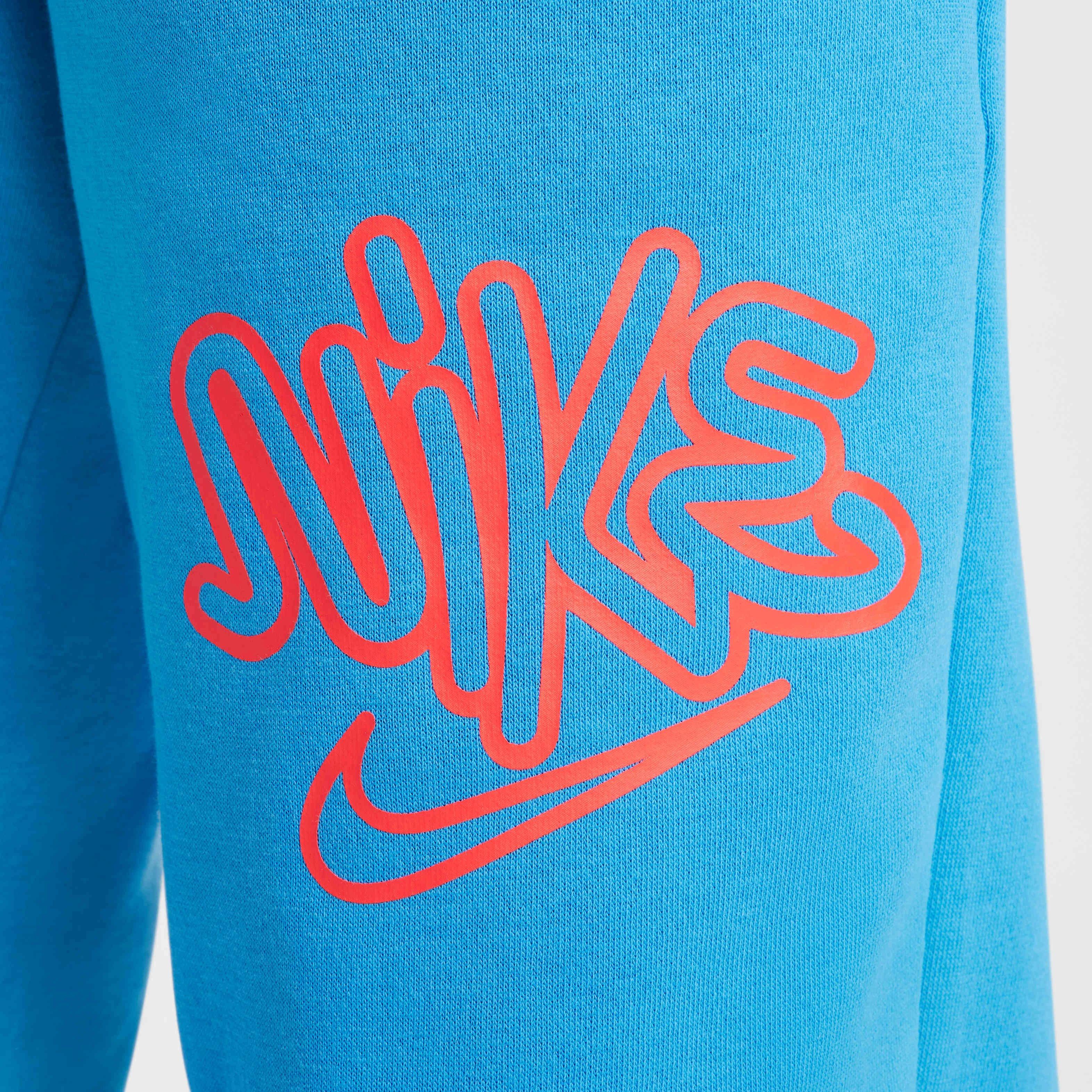 Nike Big Kids' Culture of Basketball Fleece Basketball Pants - BLUE Thumbnail View 6