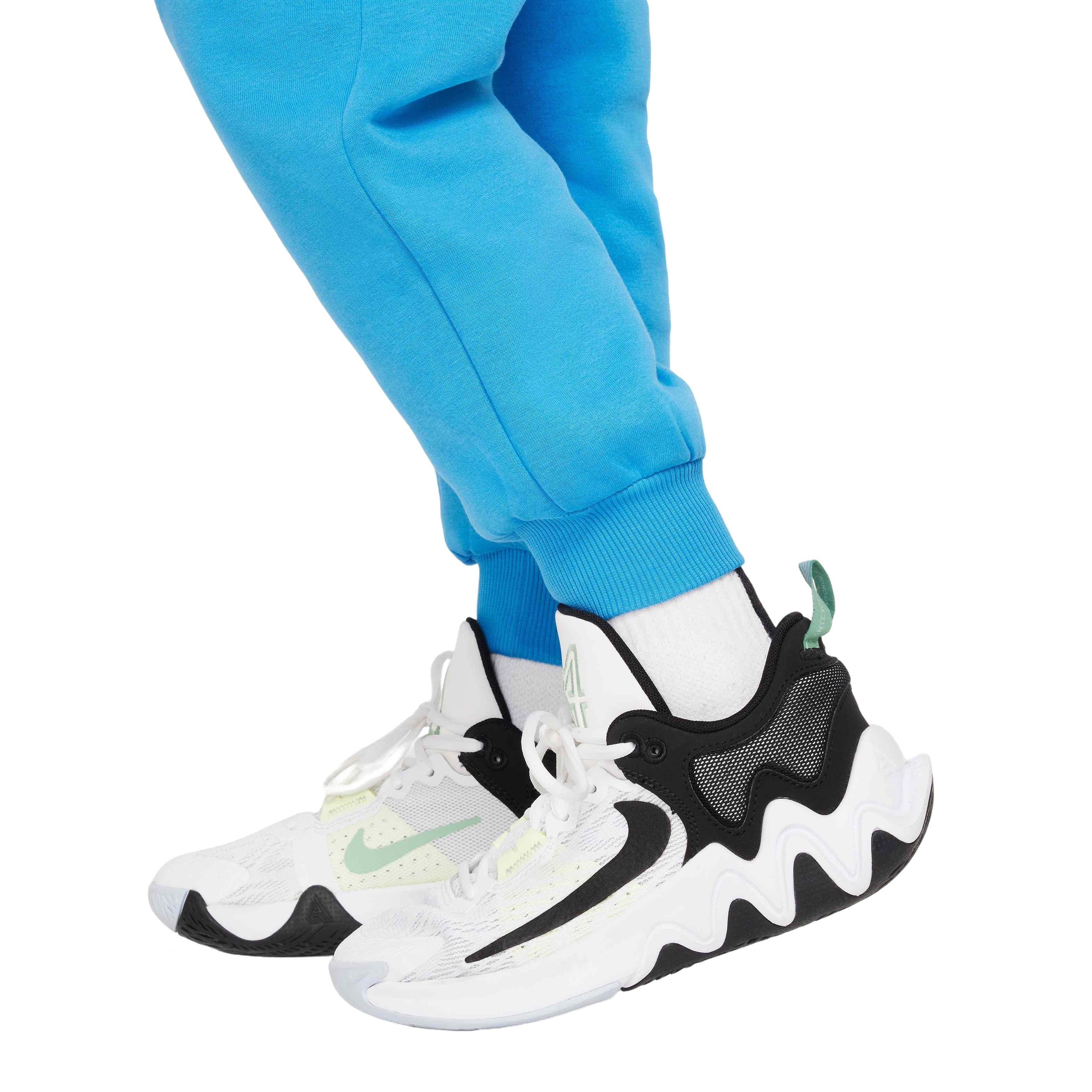 Nike Big Kids' Culture of Basketball Fleece Basketball Pants - BLUE Thumbnail View 7