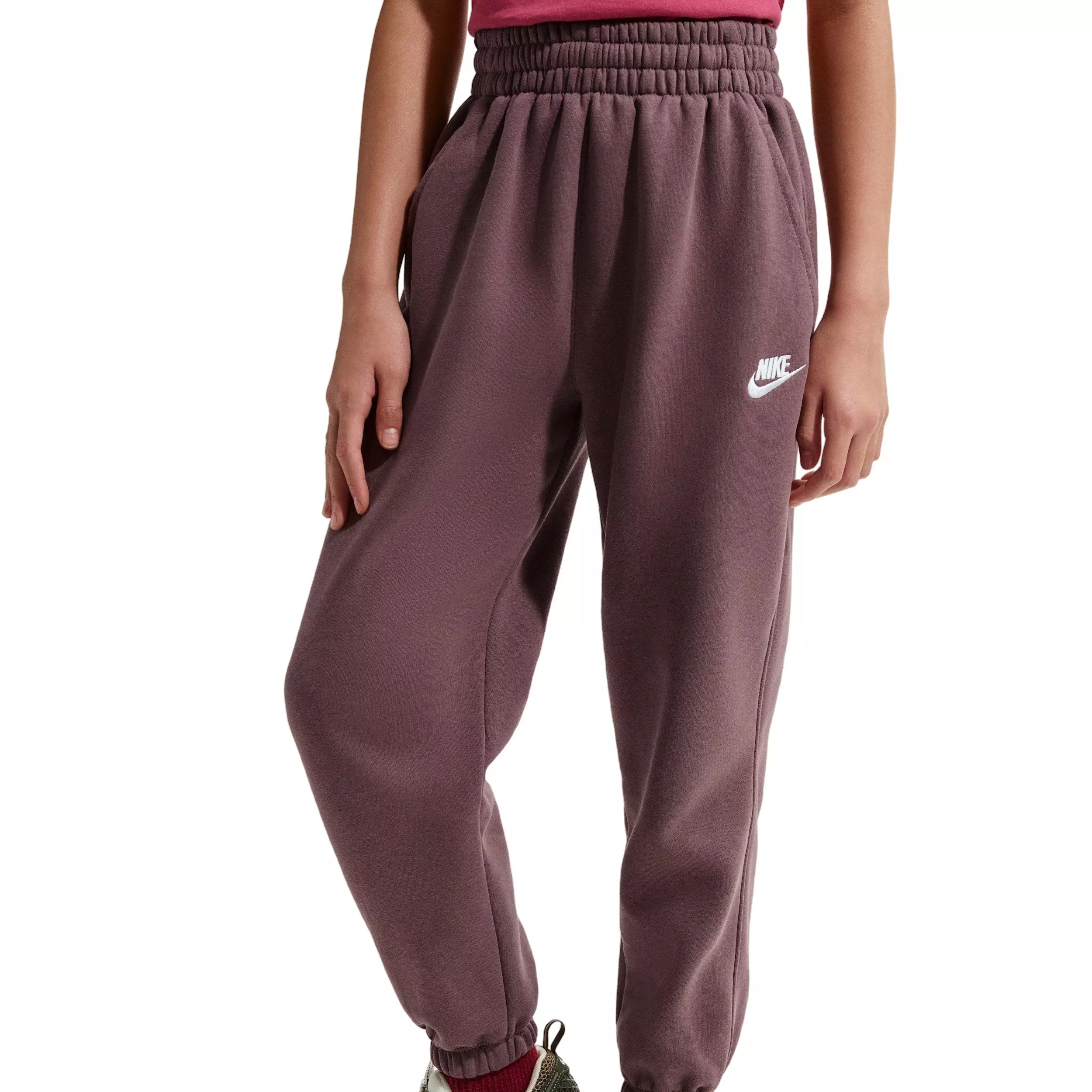 Nike Big Girls' Sportswear Club Fleece Loose Trousers - Tattoo Purple - TATTOO PURPLE