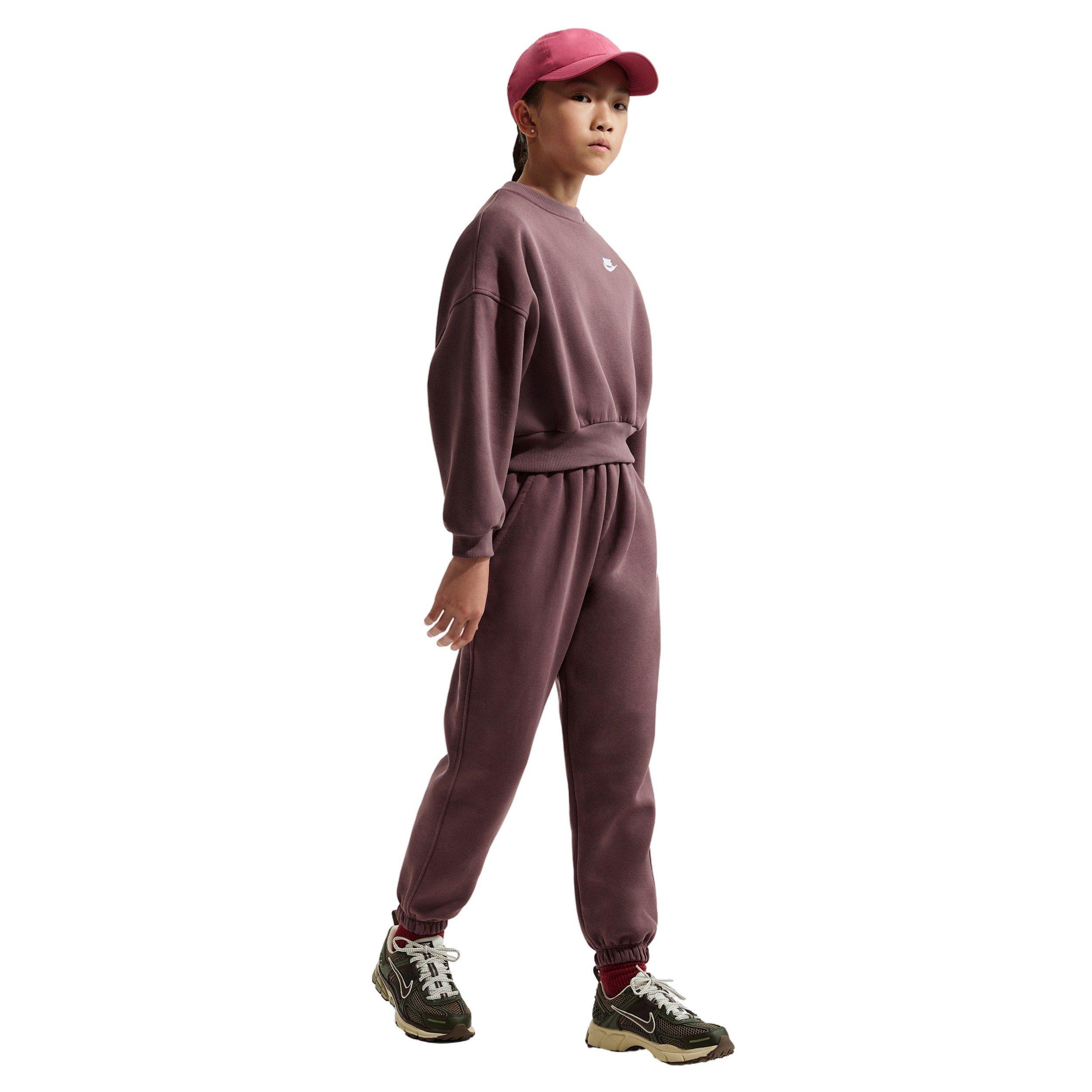 Nike Big Girls' Sportswear Club Fleece Loose Trousers - Tattoo Purple - TATTOO PURPLE Thumbnail View 4
