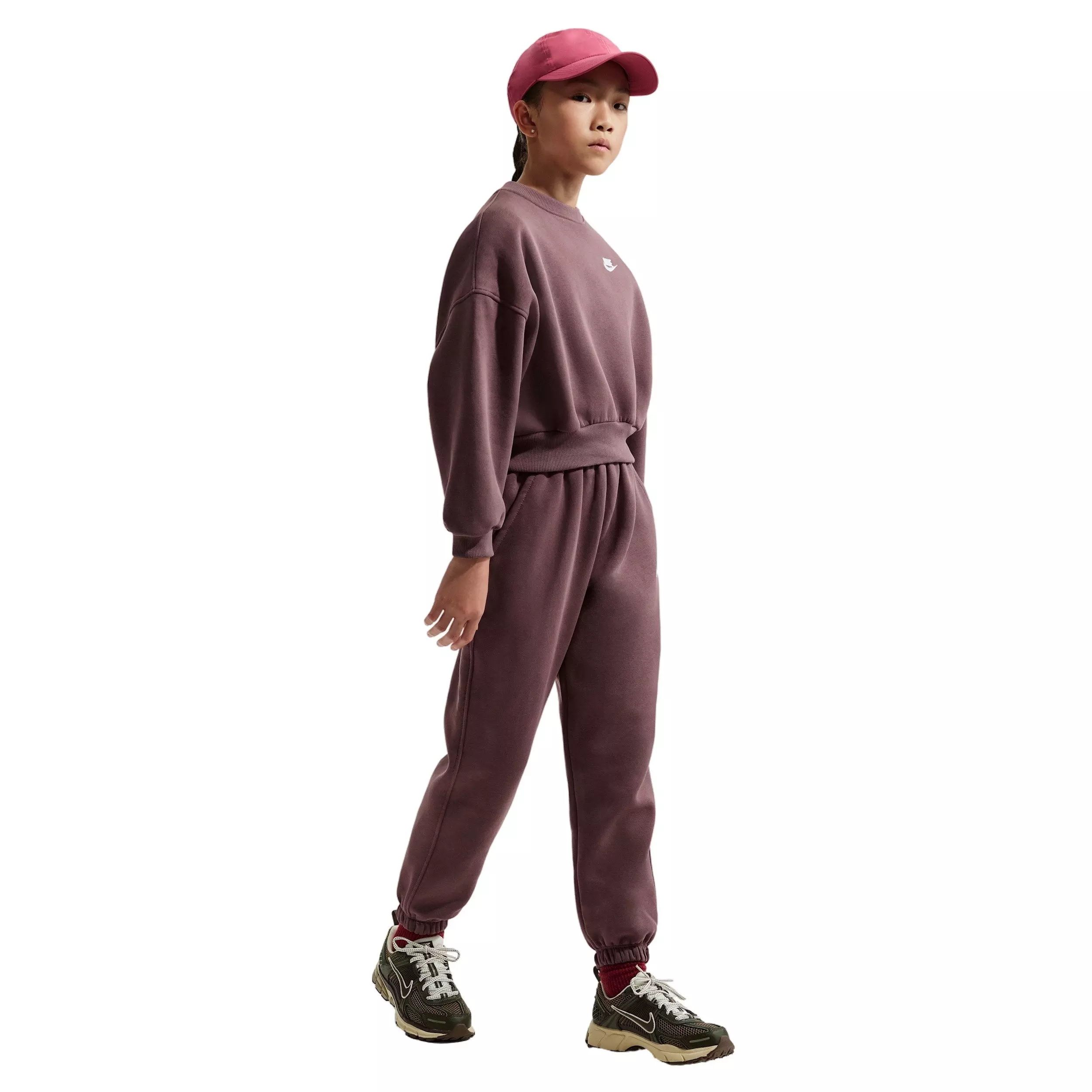 Nike Big Girls' Sportswear Club Fleece Loose Trousers - Tattoo Purple - TATTOO PURPLE