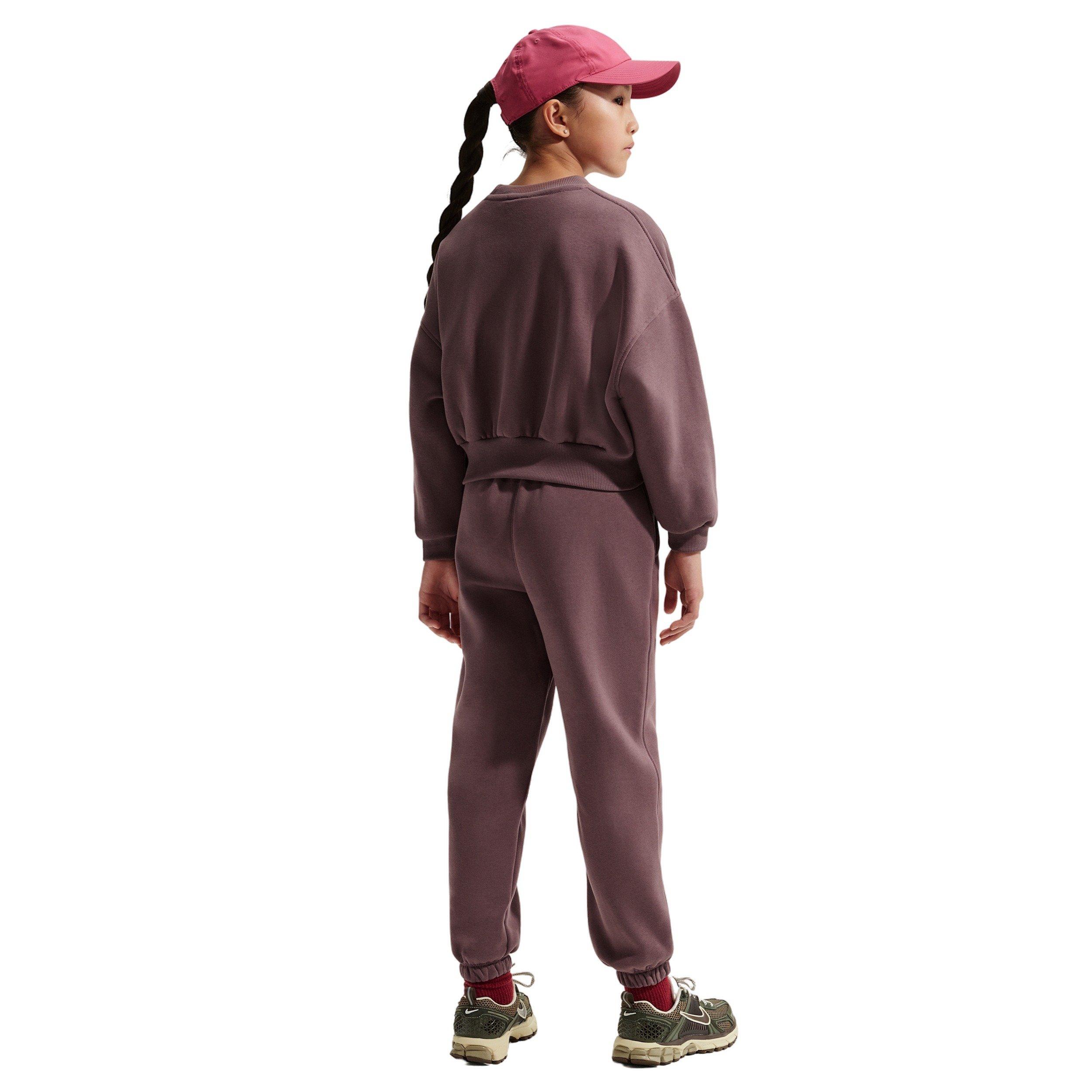 Nike Big Girls' Sportswear Club Fleece Loose Trousers - Tattoo Purple - TATTOO PURPLE Thumbnail View 5