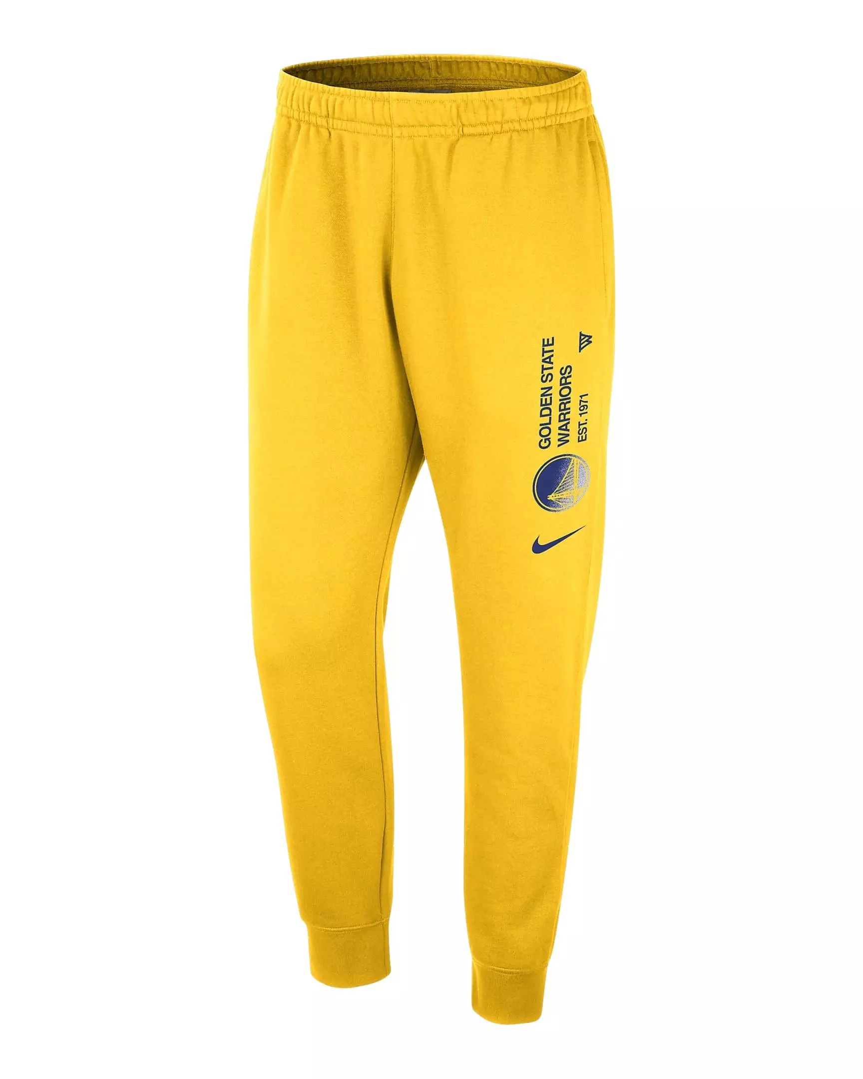 Nike Men's NBA Golden State Warriors Club Courtside Joggers -Yellow - YELLOW