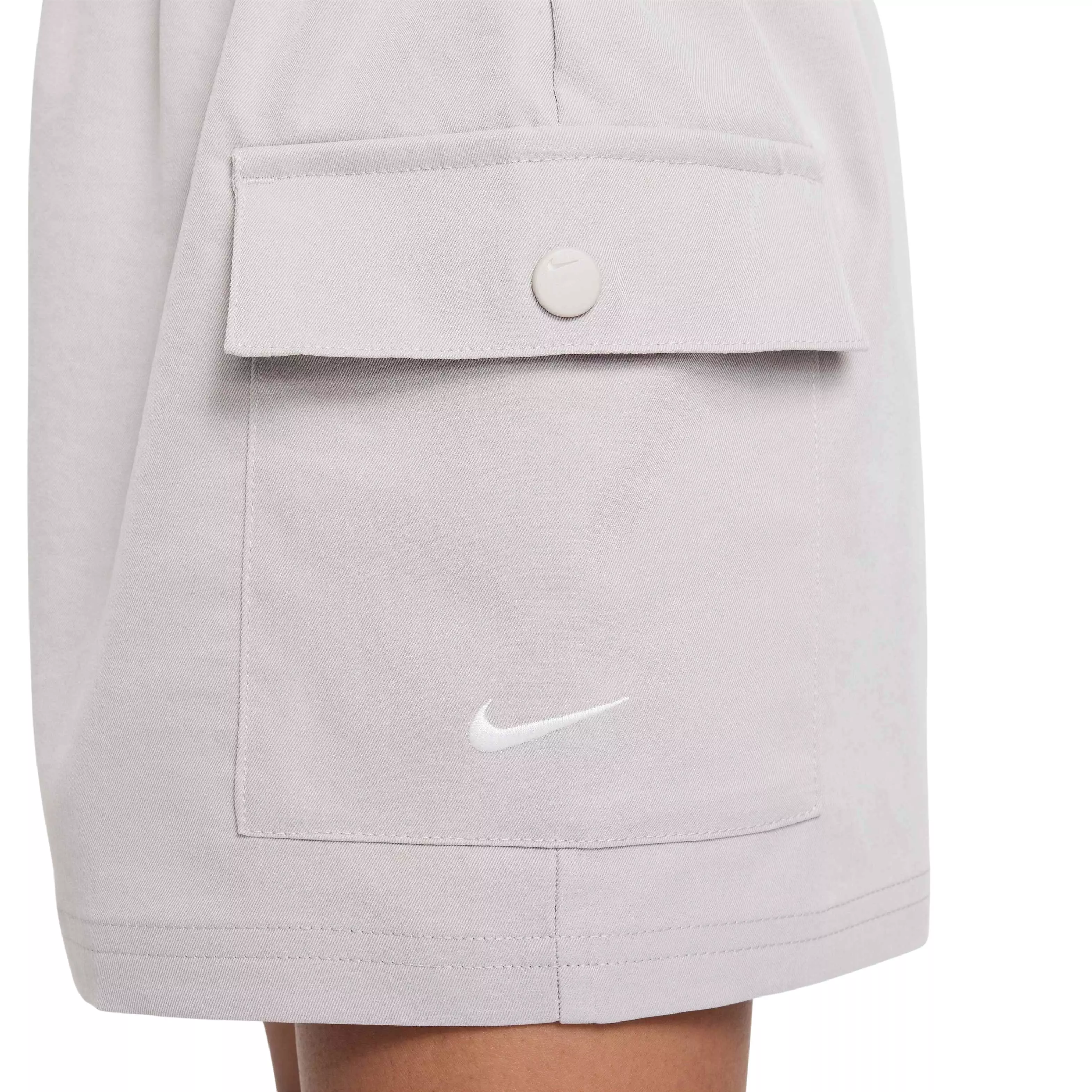 Nike Big Girls' Sportswear Woven Cargo Shorts - GREY