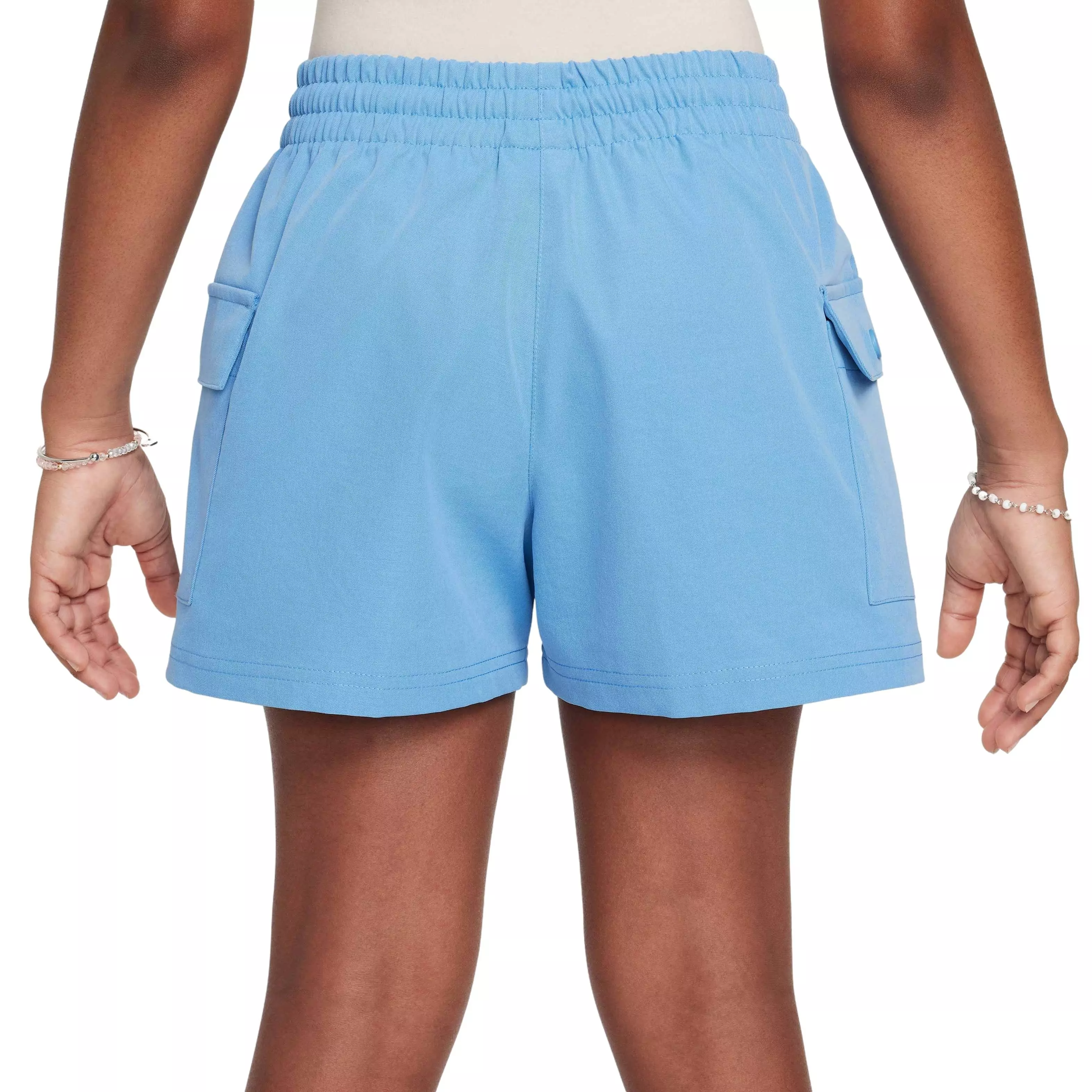 Nike Big Girls' Sportswear Woven Cargo Shorts - BLUE