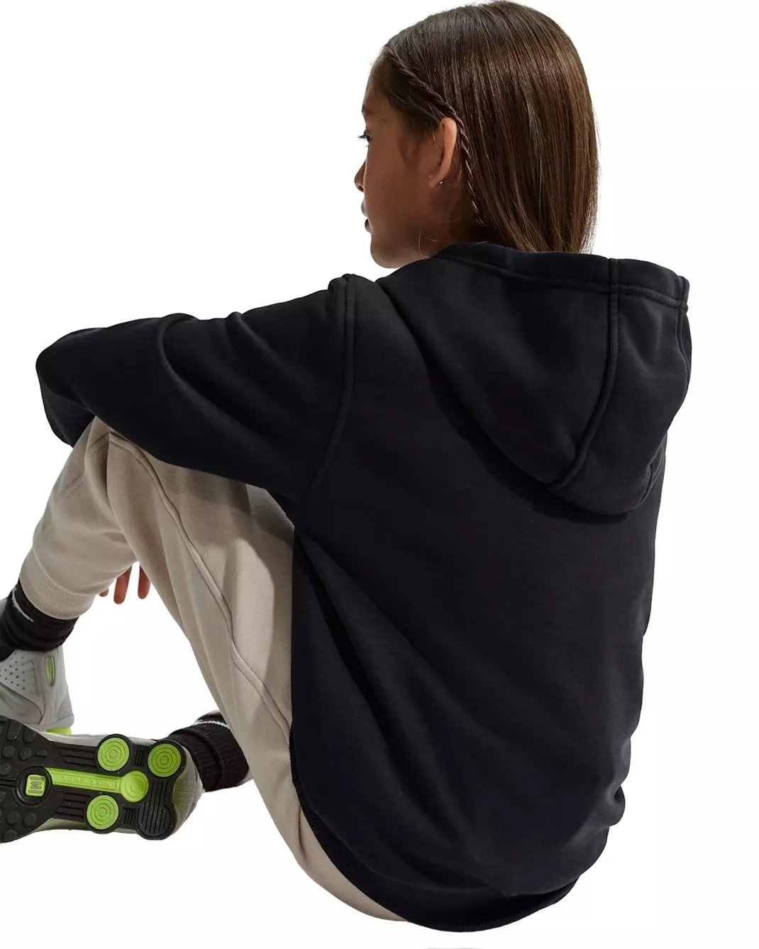 Nike Big Kids' Sportswear Club Fleece Pullover Hoodie - Black - BLACK