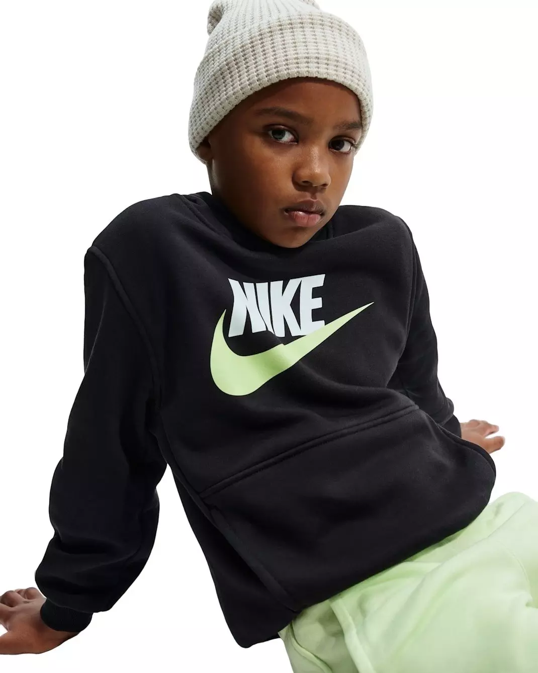 Nike Big Kids' Sportswear Club Fleece Hoodie - Black - BLACK