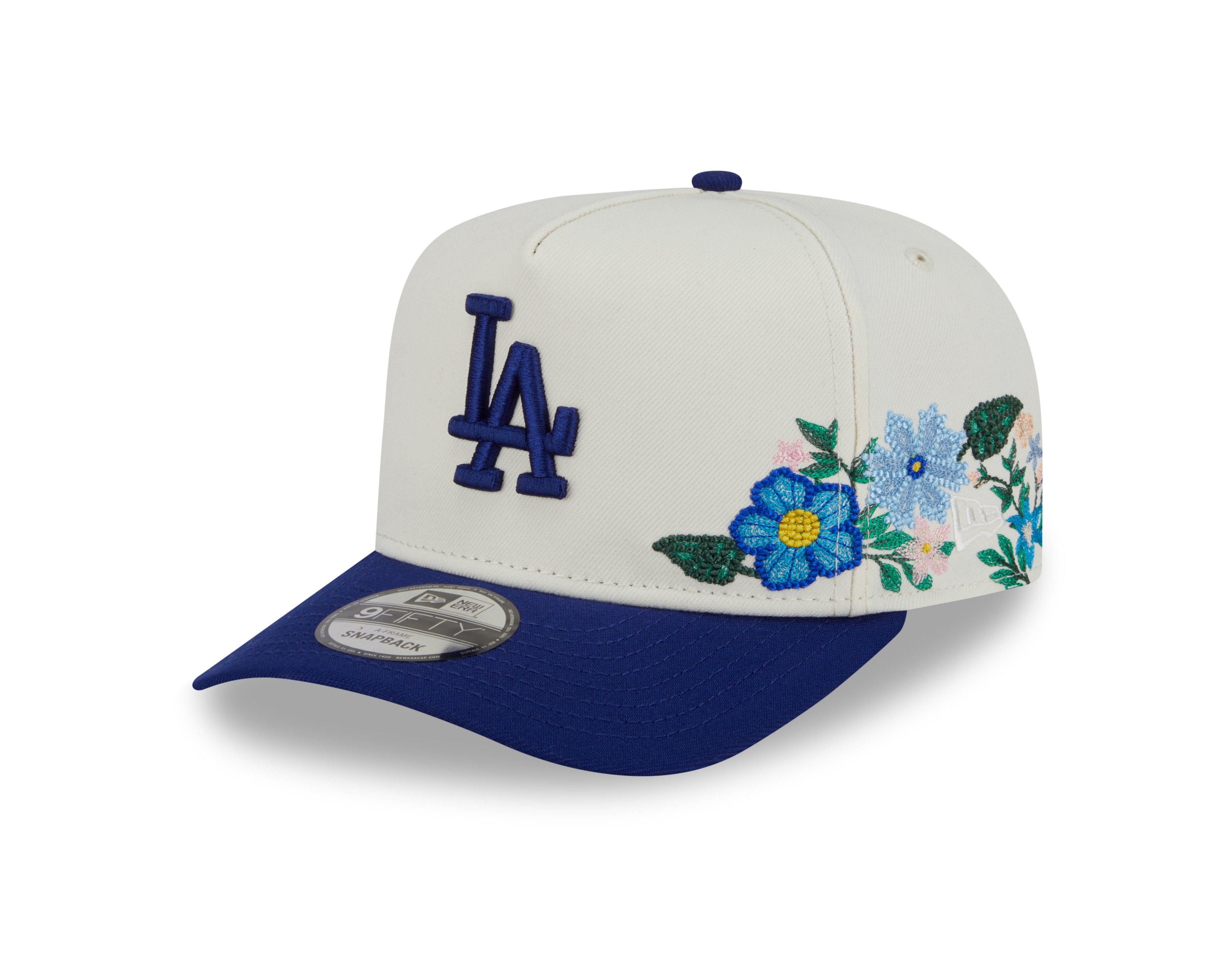 New Era Los Angeles Dodgers 9FIFTY A Frame Florals Snapback Hat-Off White/Black - OFF-WHITE/BLACK