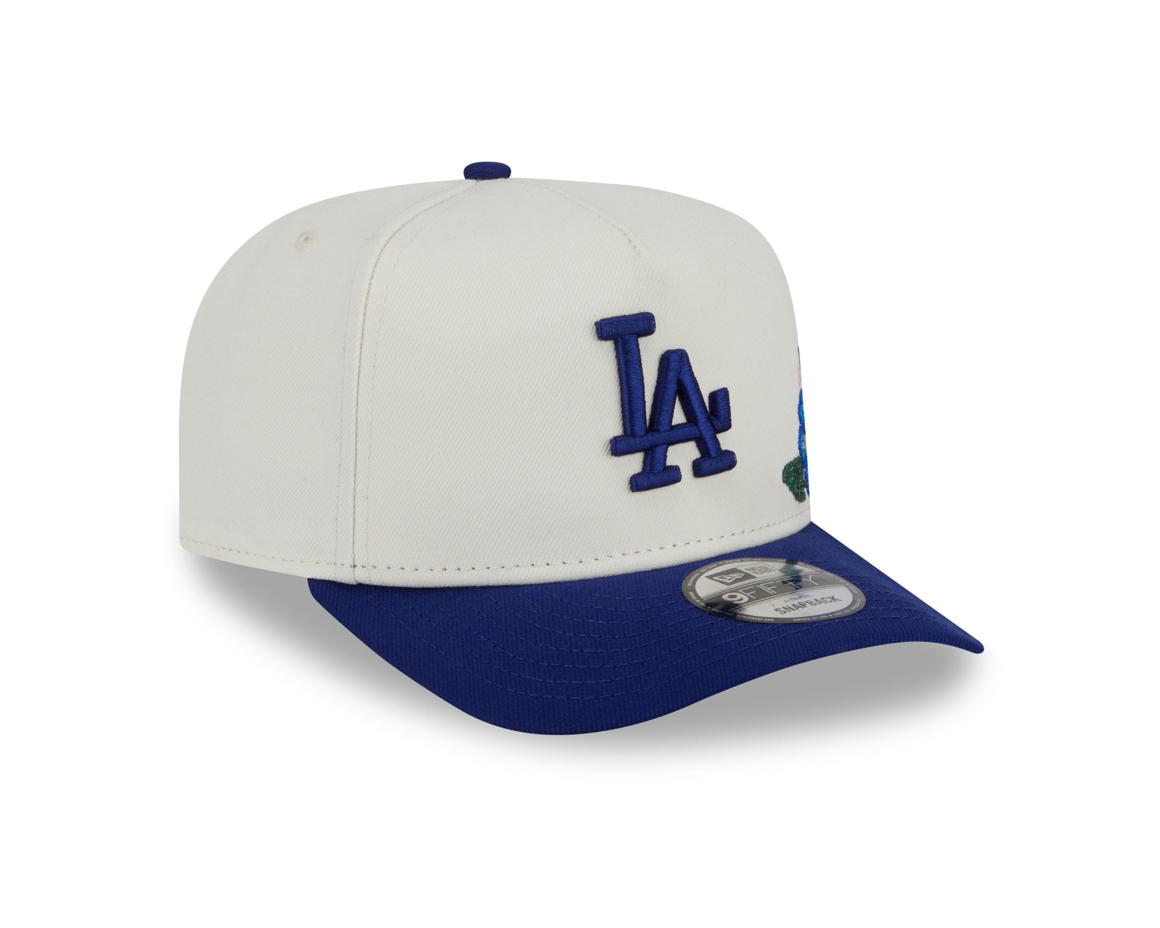 Men's New Era Los Angeles Dodgers 9FIFTY A Frame Florals Snapback Hat-Off White/Black