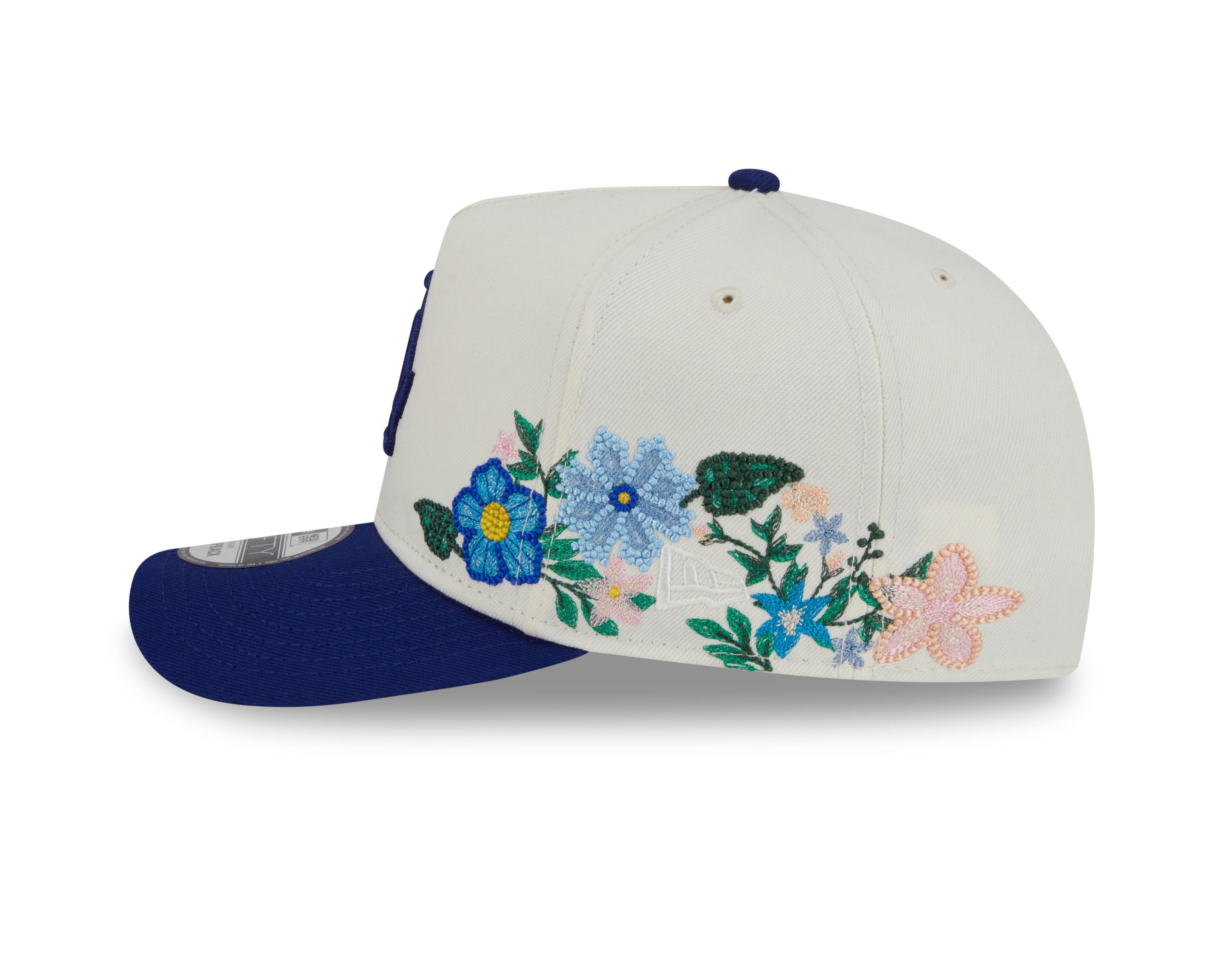 Men's New Era Los Angeles Dodgers 9FIFTY A Frame Florals Snapback Hat-Off White/Black